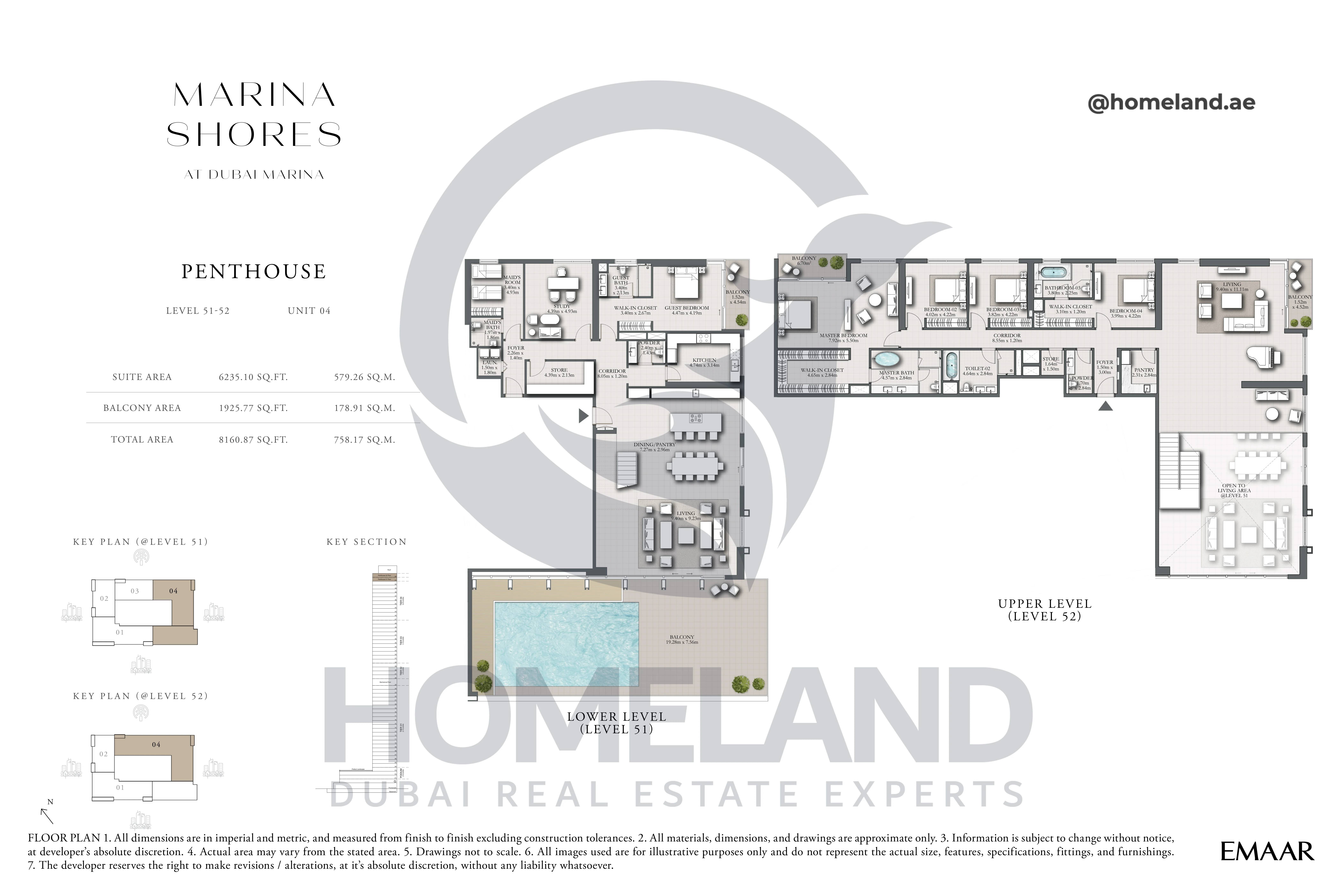 MARINA_SHORES, Penthouse , Level 51-52, Unit 04, 8160.87 SQFT