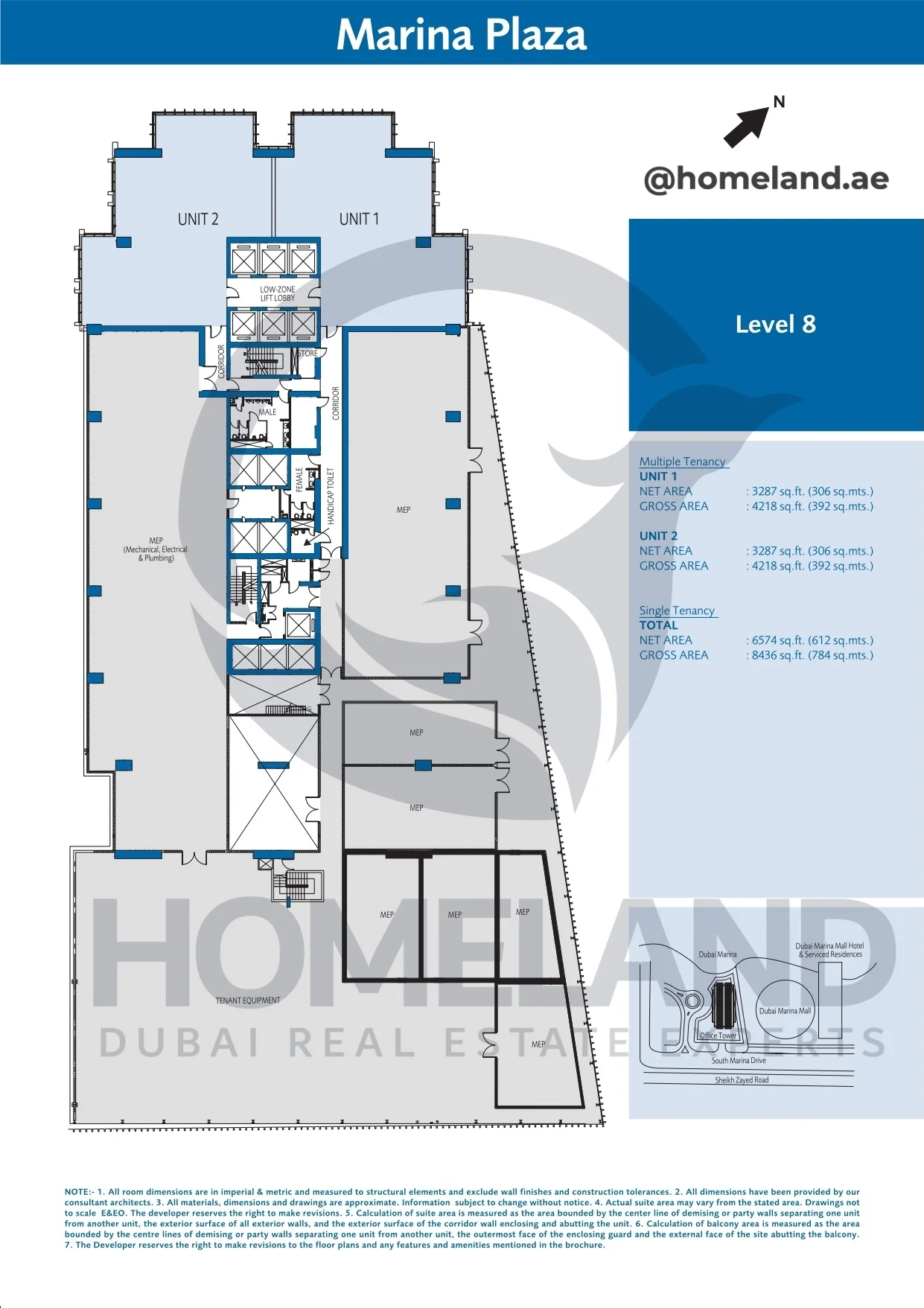 Marina_Plaza, Level 8, Unit 1-2, 4218 SQFT