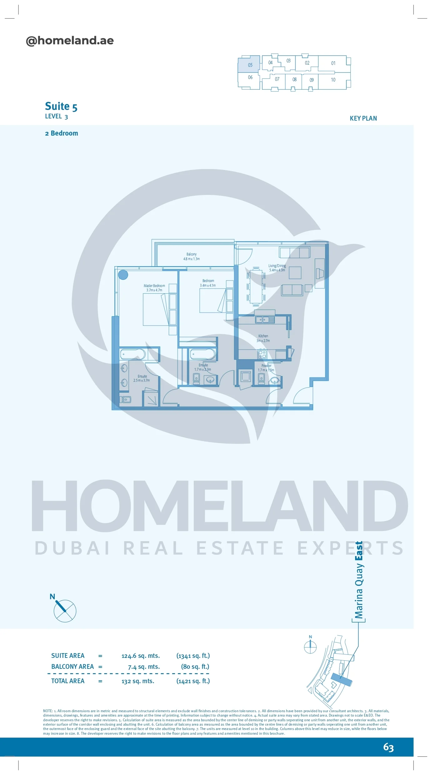 Marina Quays, 2BR, Level 3, Suite 05, 1421 SQFT