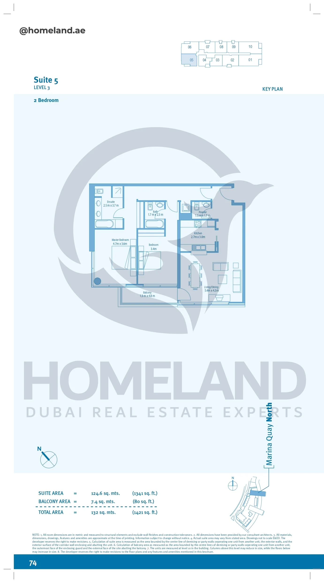 Marina Quays, 2BR, Level 3, Suite 05, 1421 SQFT