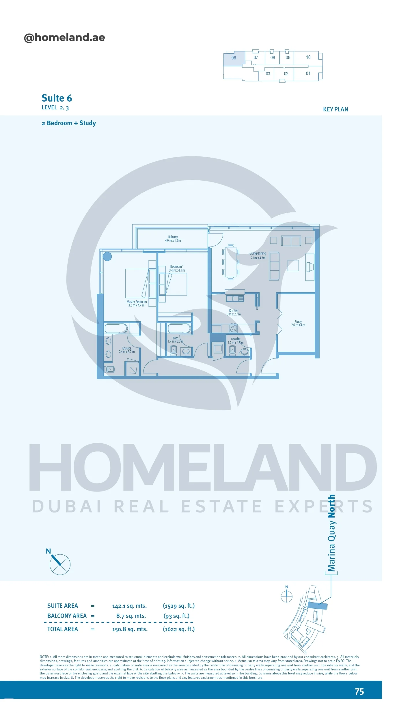 Marina Quays, 2BR+Study, Level 2-3, Suite 06, 1622 SQFT
