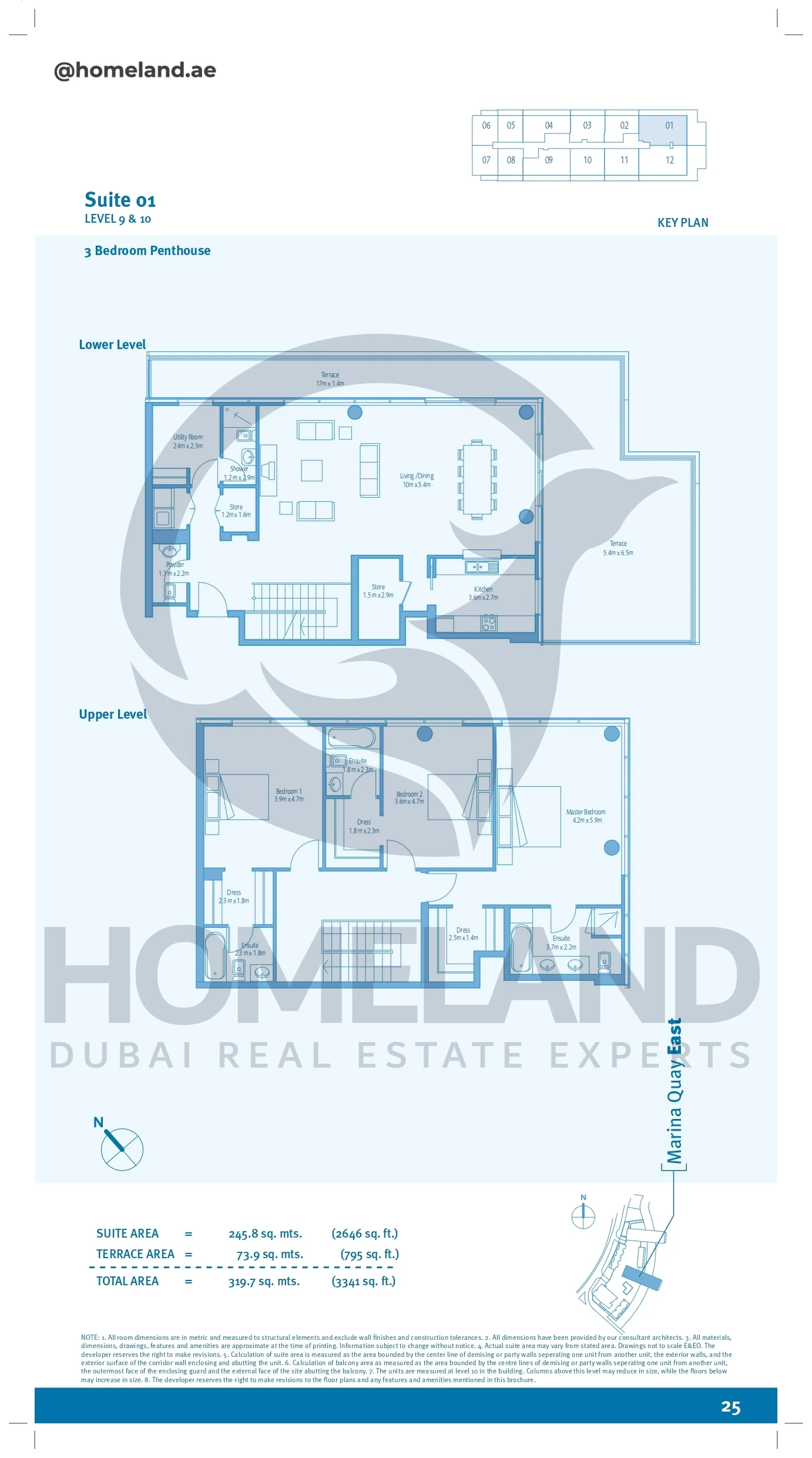 Marina Quays, 3BR, Penthouse, Level 9&10, Suite 01, 3341 SQFT