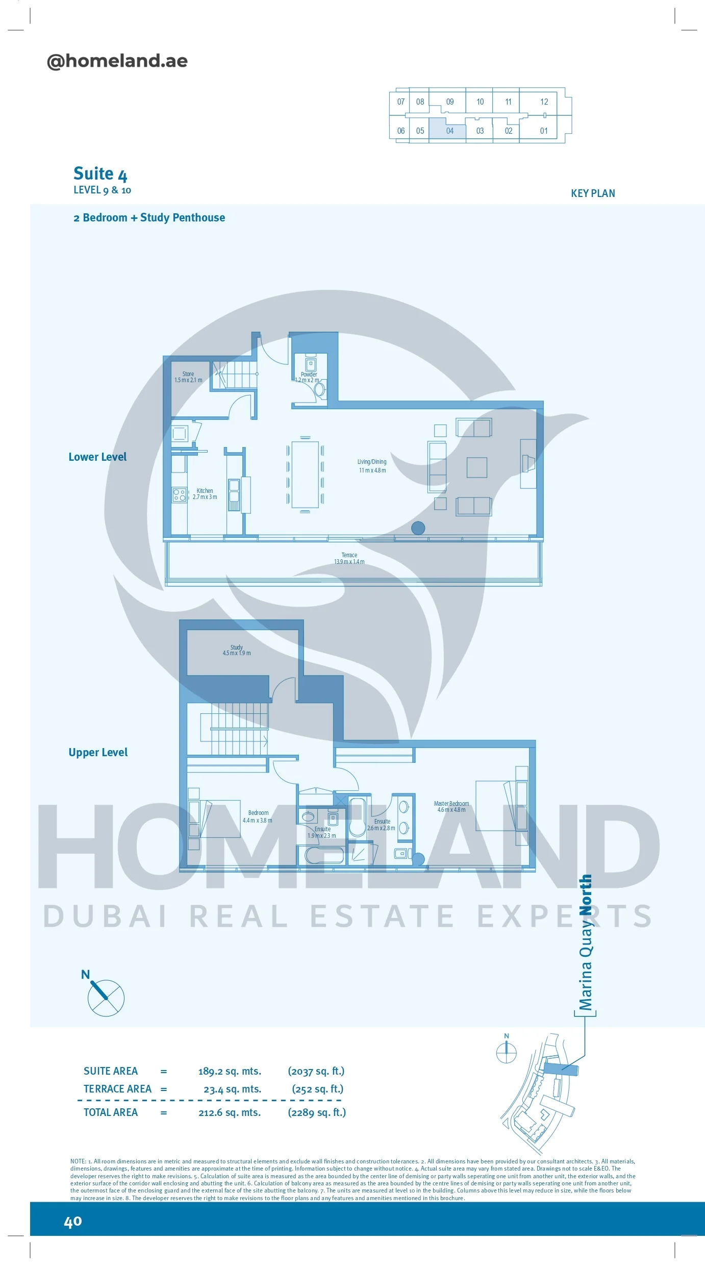 Marina Quays, 3BR, Penthouse, Level 9&10, Suite 1, 3341 SQFT