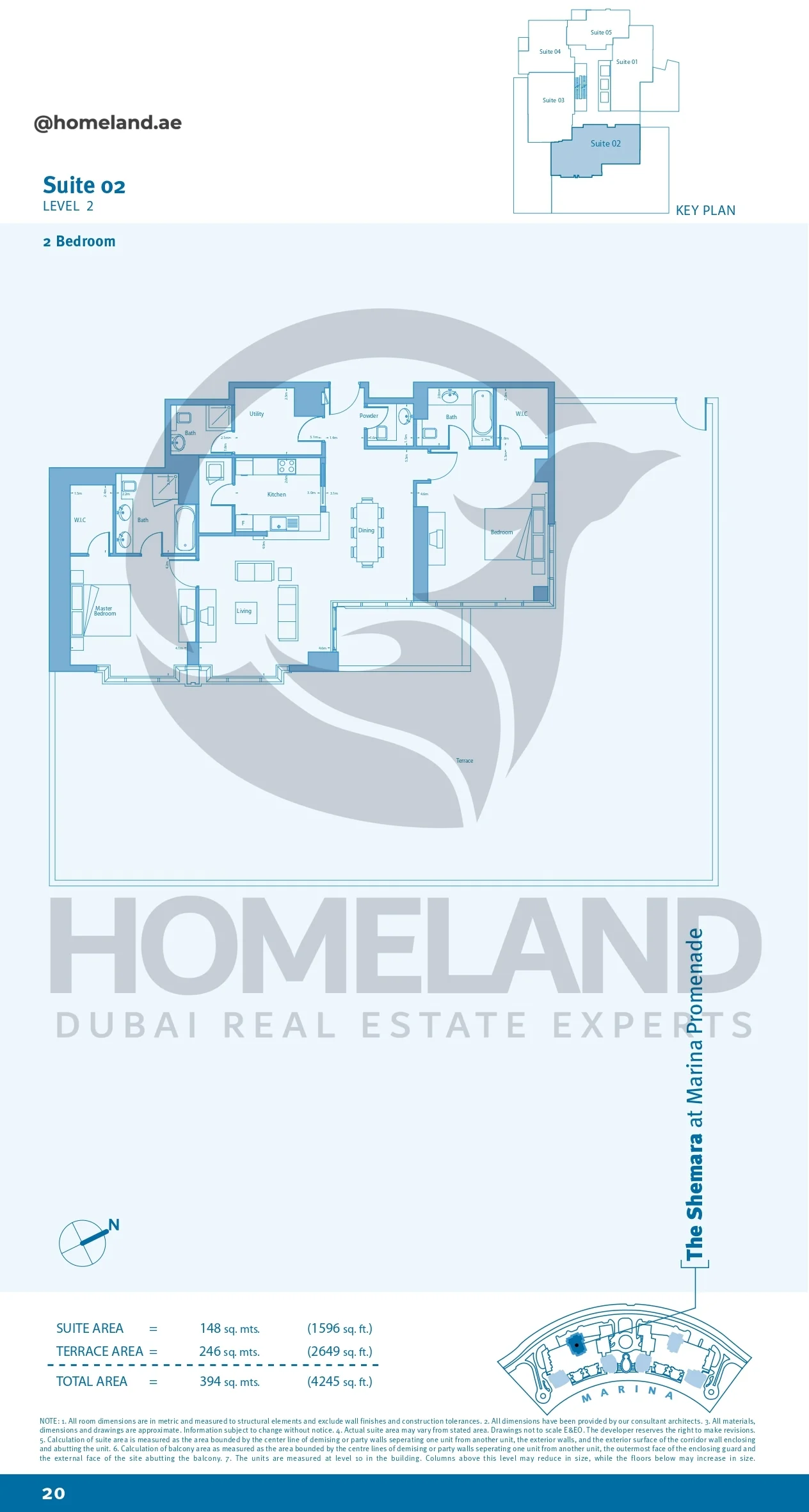 Marina Promenade The Shemara, 2BR, Suite 02, Level 2, 4245 SQFT