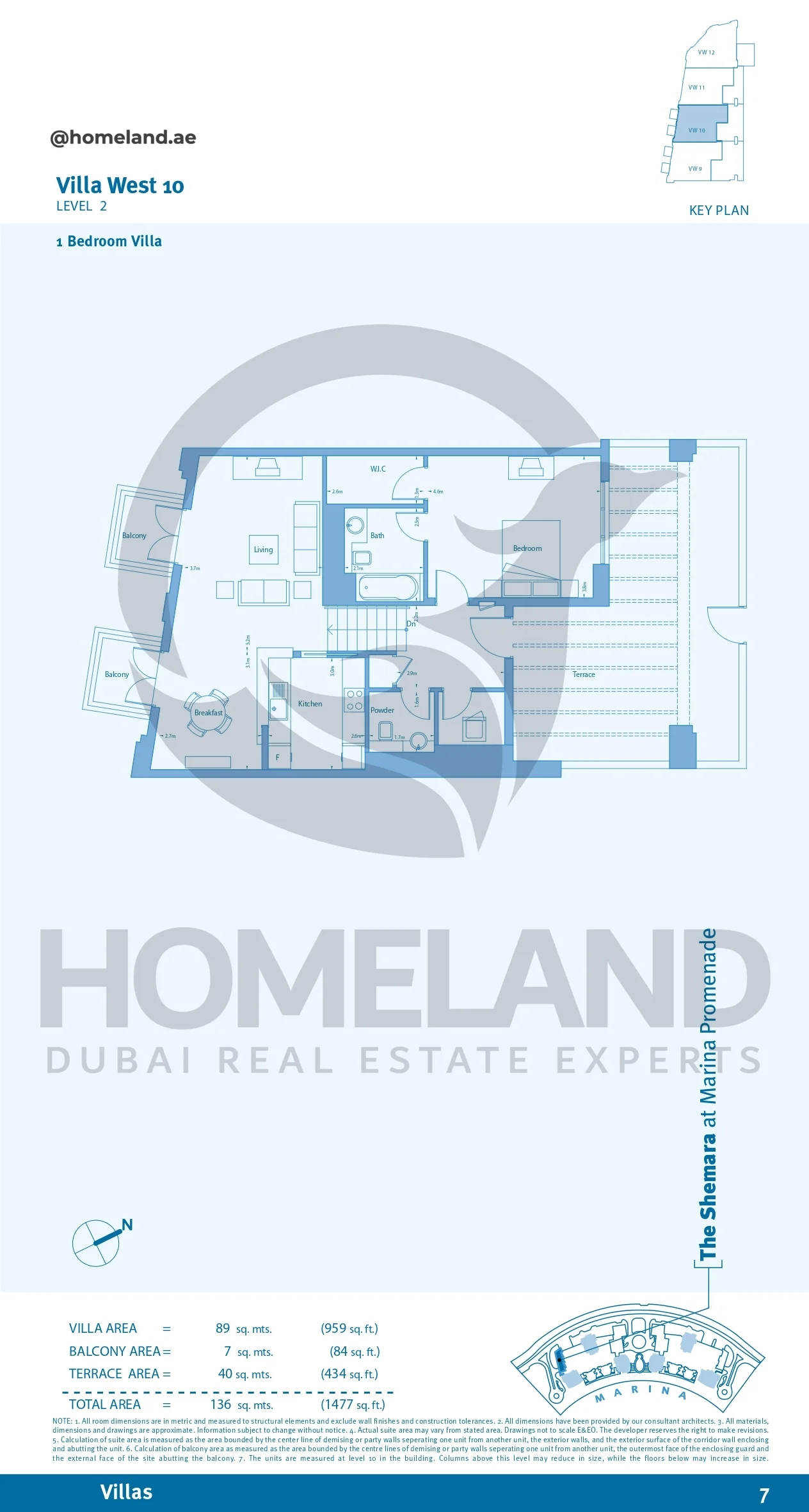 Marina Promenade_The Shemara, Villa West 10, 1BR, Level 2, 1477 SQFT