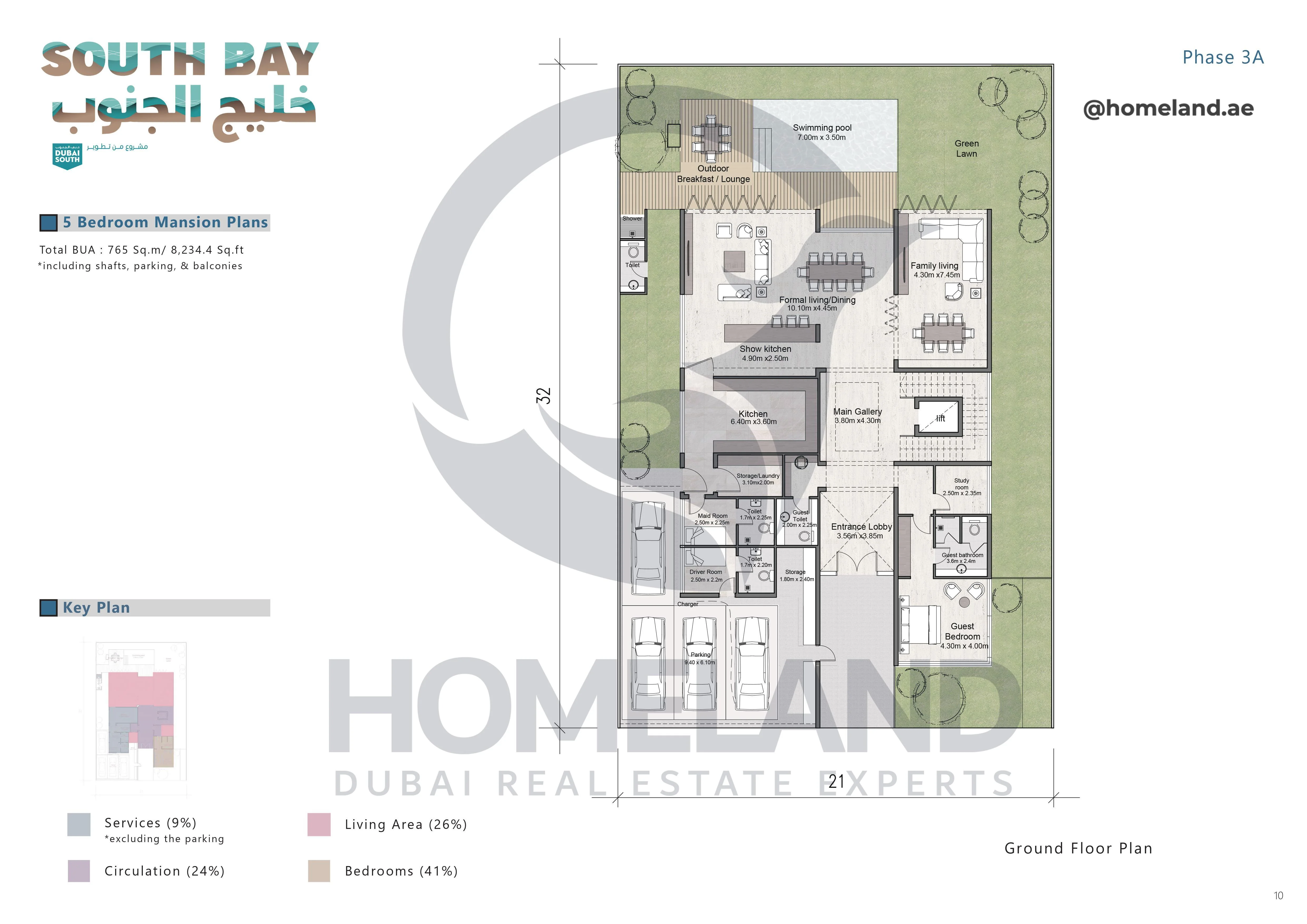 South Bay Phase 3A, Mansion, 5BR, Ground Floor, 8234.4 SQFT