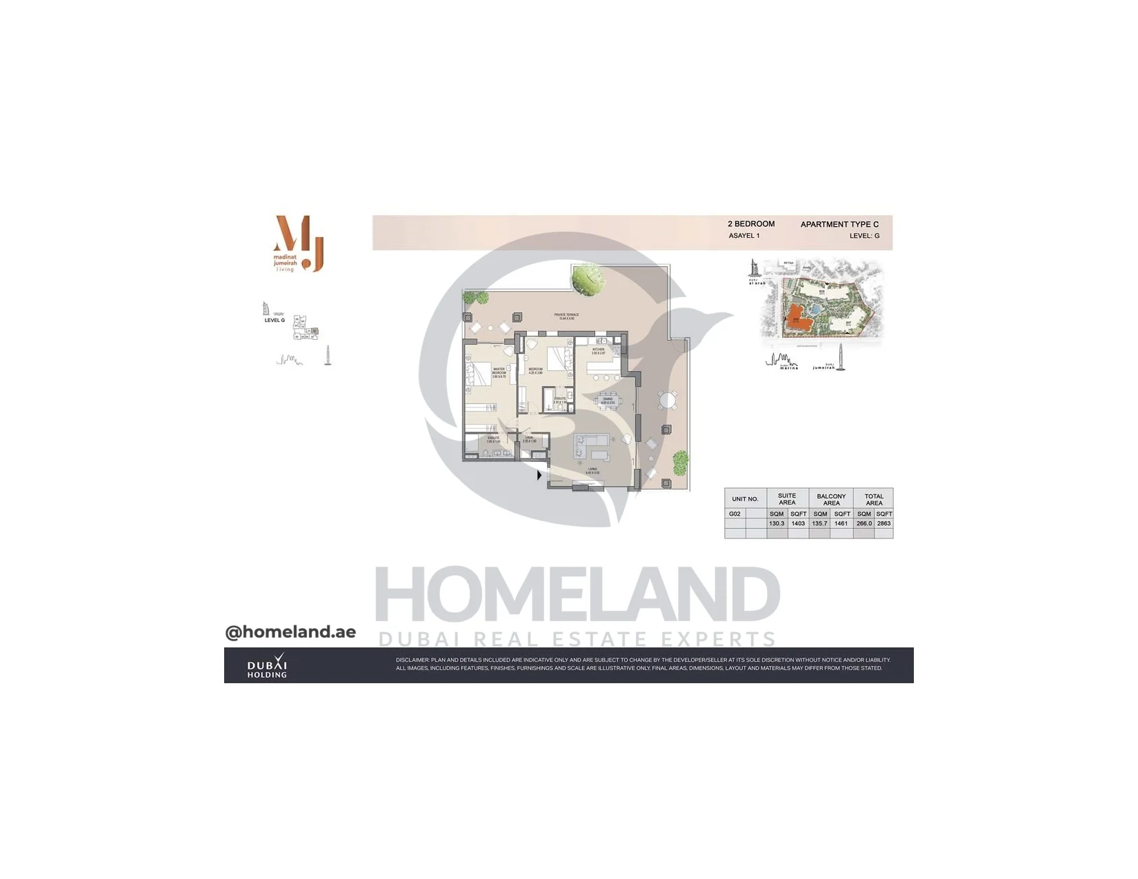 Asayel 1_MJL, 2BR, Type C, Level G, Unit G02, 2863 SQFT