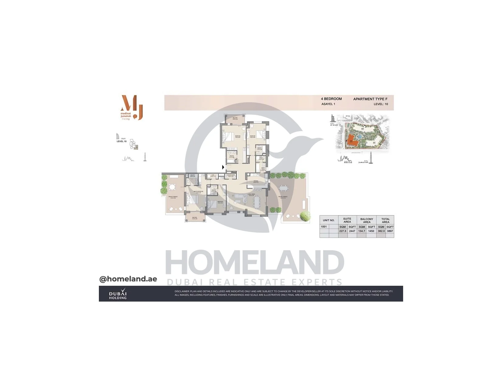 Asayel 1_MJL, 4BR, Type F, Level 10, Unit 1001, 3897 SQFT