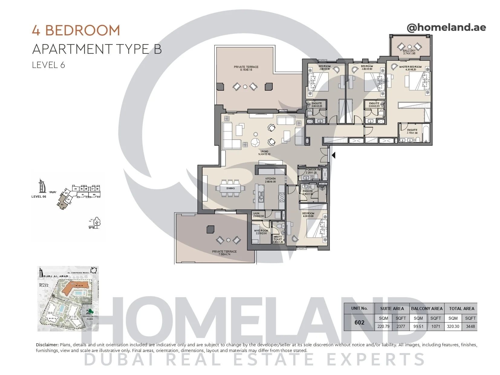 Jabeel, 4BR, Type B, Level 6, Unit 602, 3448 SQFT