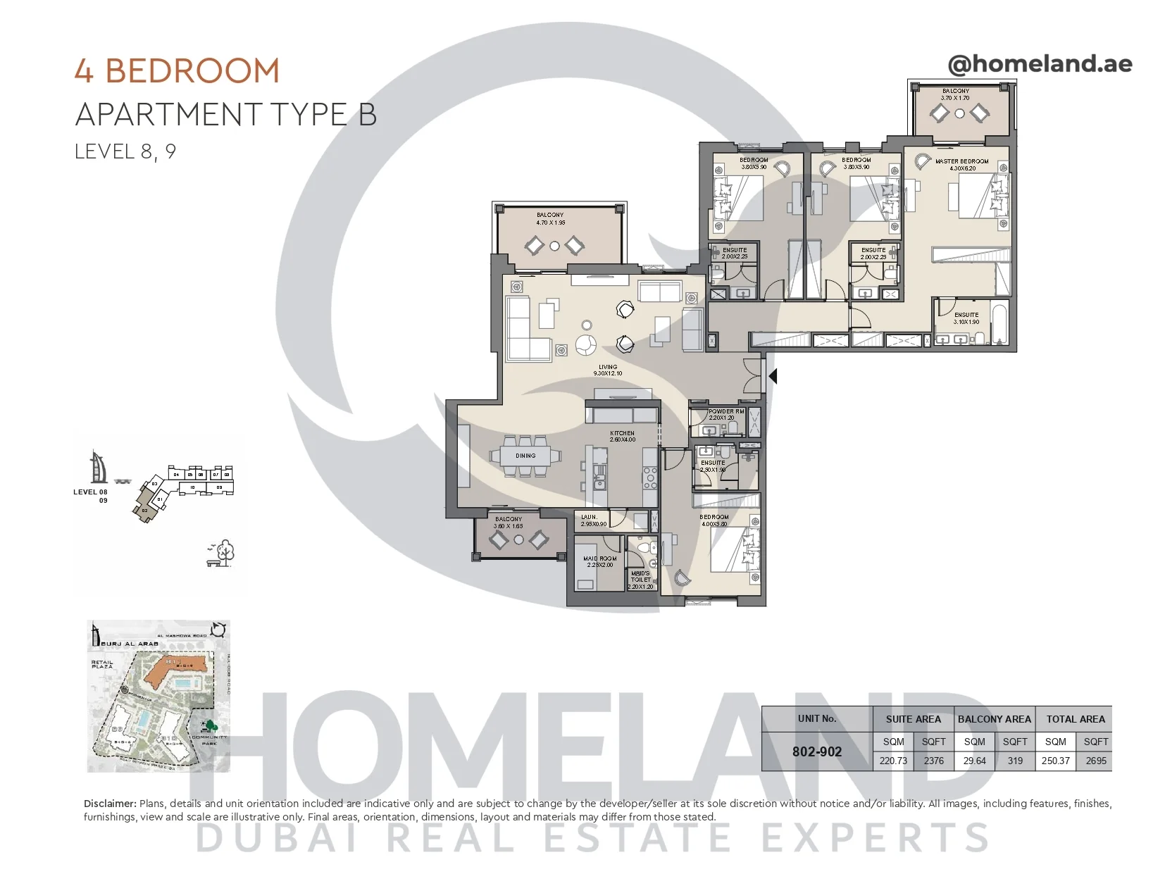 Jabeel, 4BR, Type B, Level 8 & 9, Unit 802-902, 2695 SQFT
