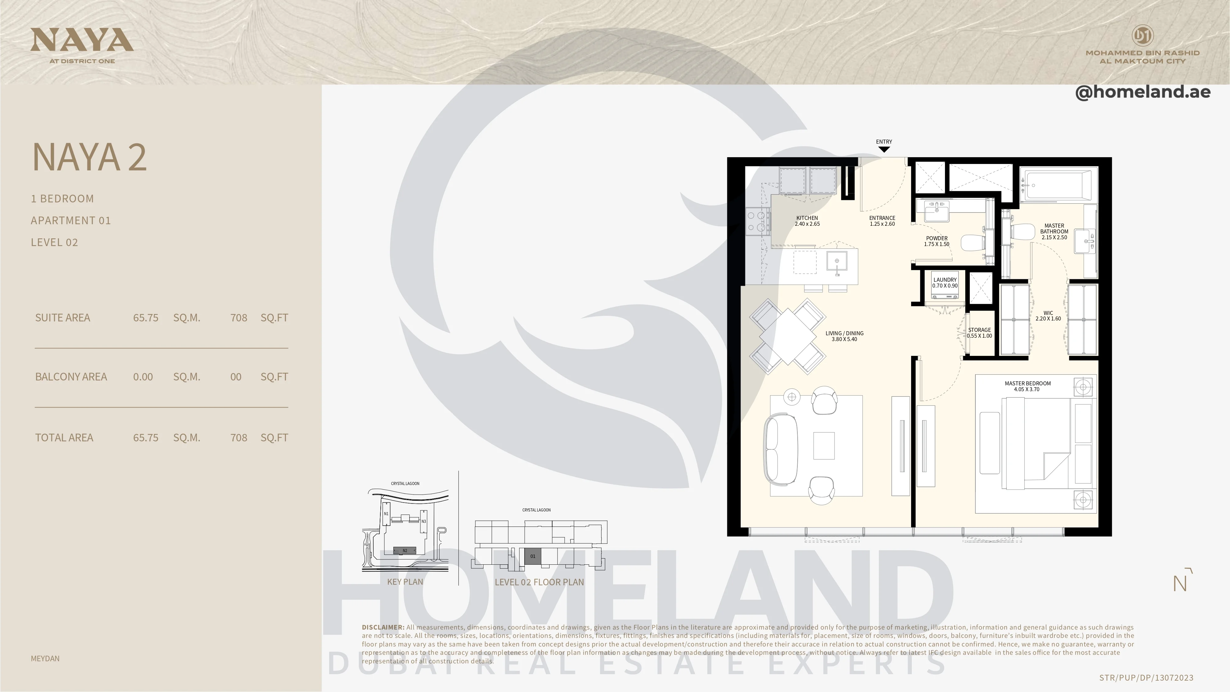 Naya 2, 1BR, Apartment 01, Level 02, 708 SQFT