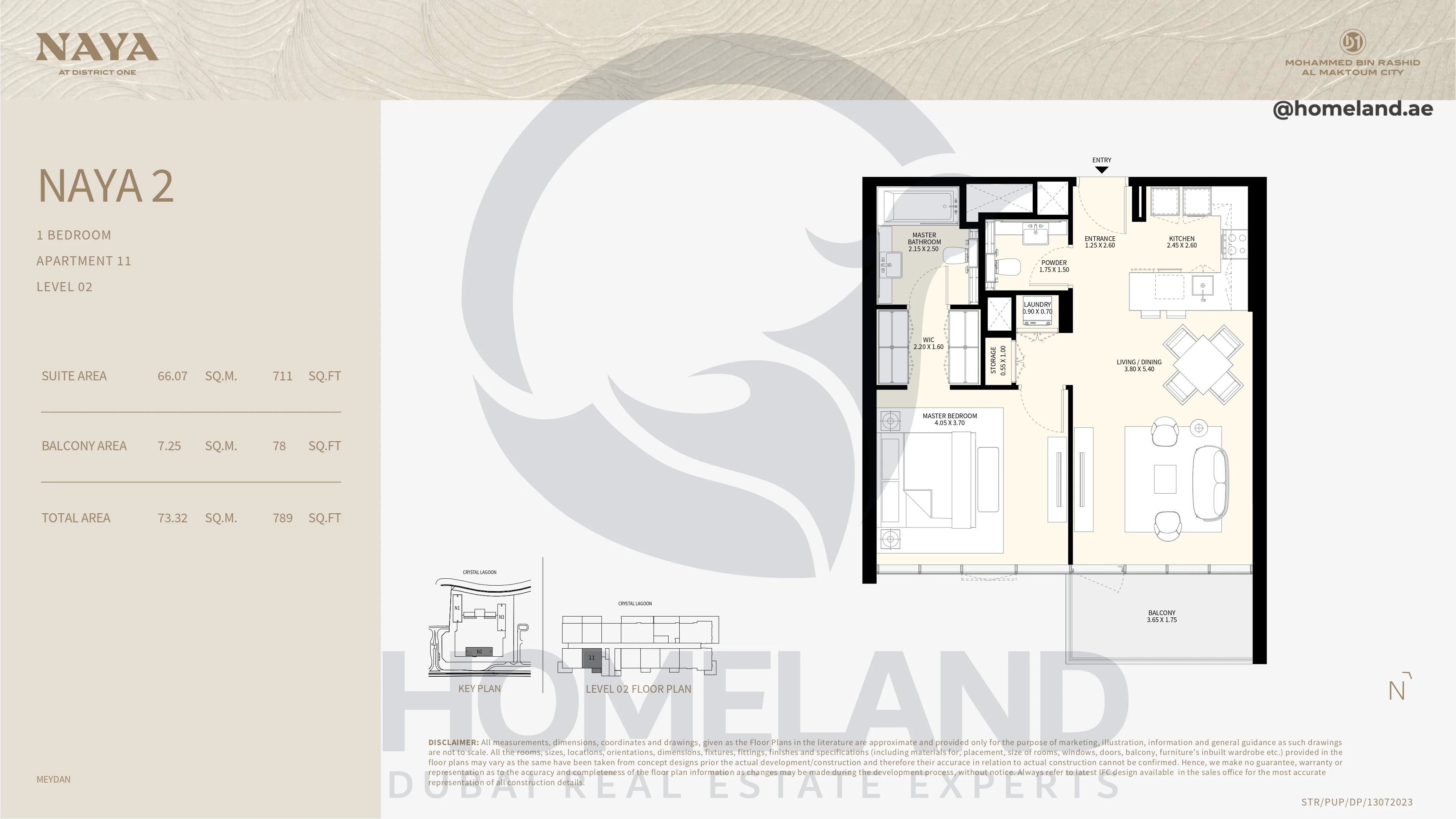 Naya 2, 1BR, Apartment 11, Level 02, 789 SQFT