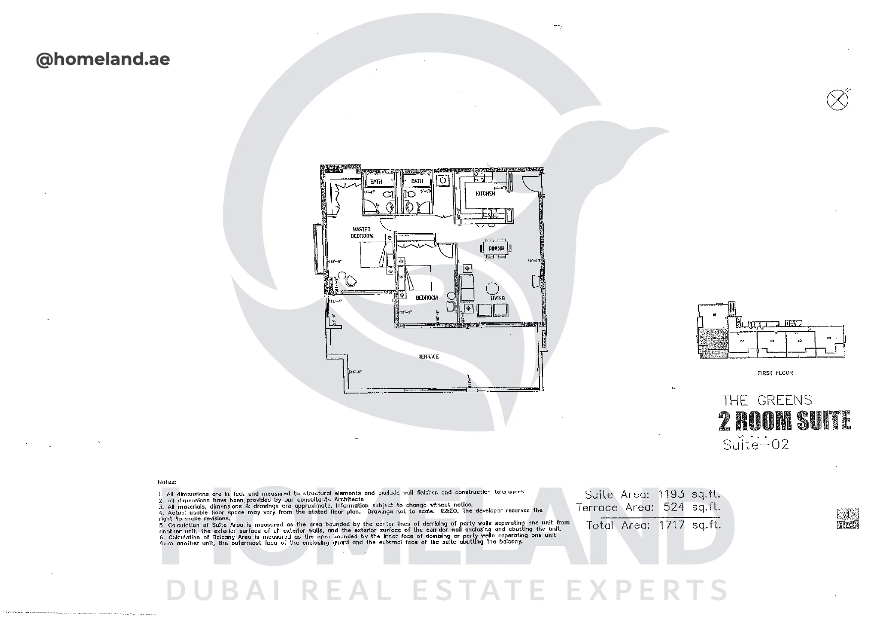 Una, 2BR, Suite 02, Level 1, 1717 SQFT
