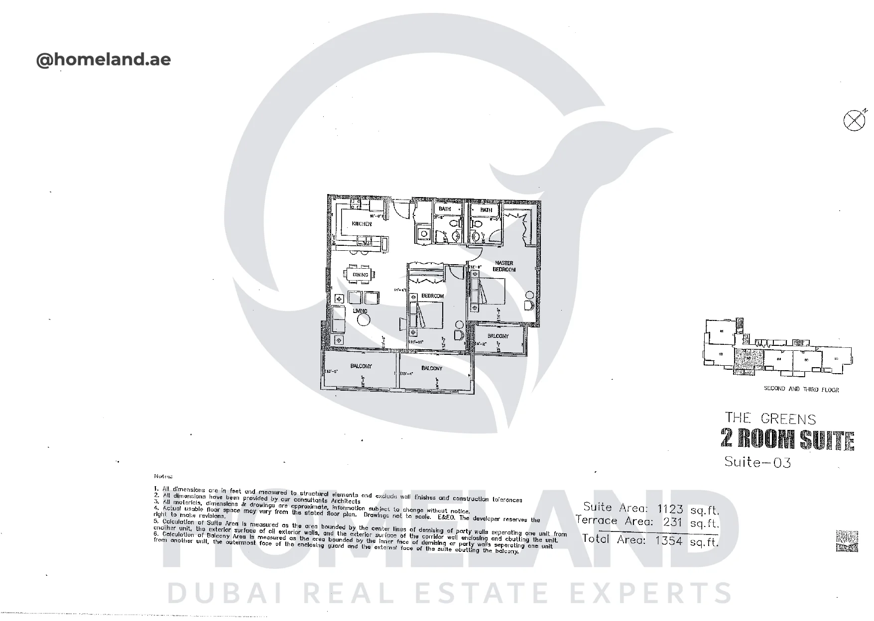 Una, 2BR, Suite 03, Level 2 & 3, 1354 SQFT