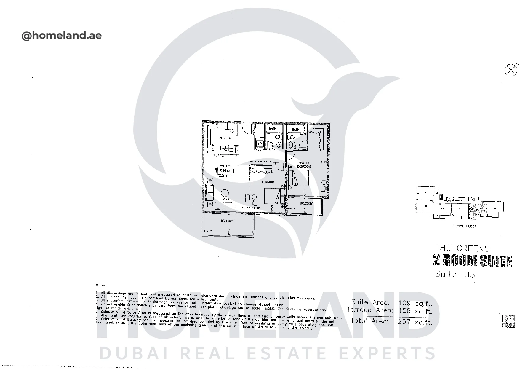 Una, 2BR, Suite 05, Level 2, 1267 SQFT