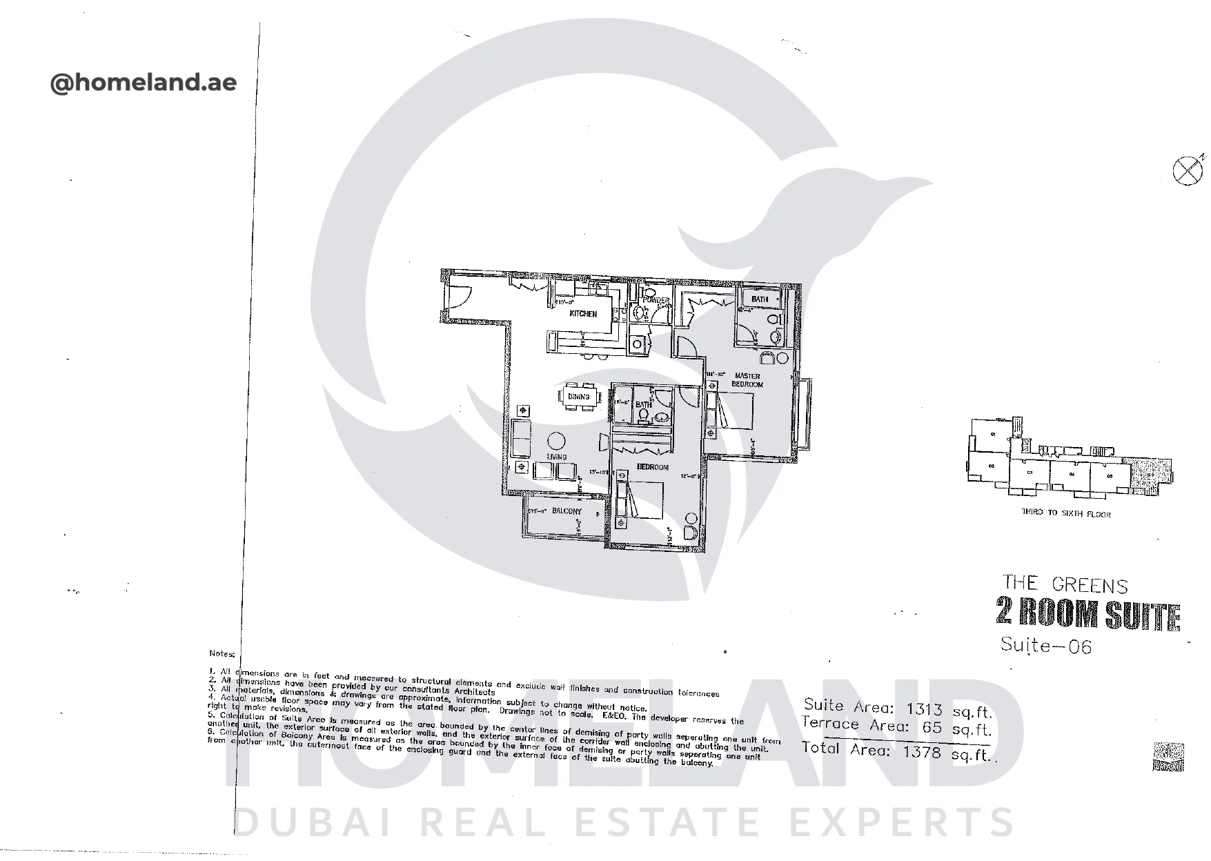 Una, 2BR, Suite 06, Level 3 to 6, 1378 SQFT