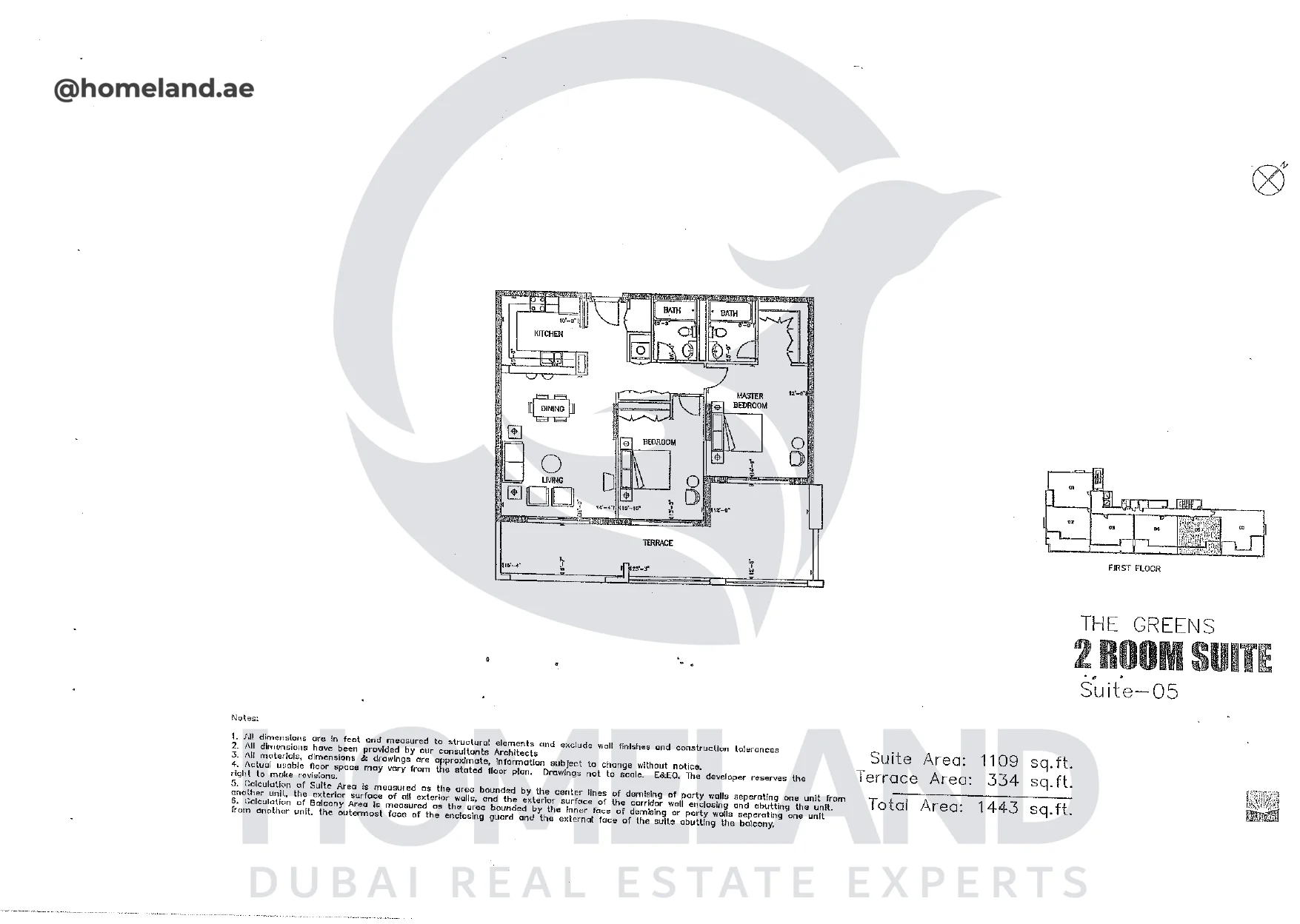 Una, 2BR, Suite 05, Level 1, 1443 SQFT
