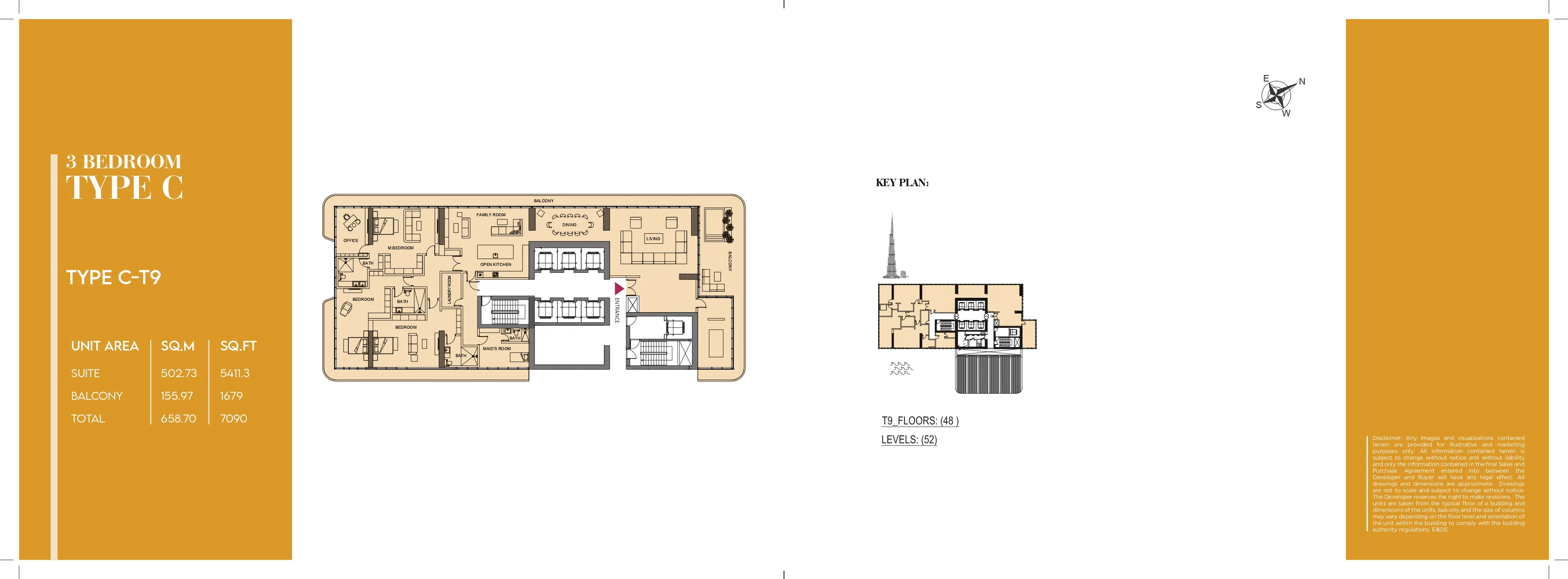 Society House, 3BR, Type C-T9, 7090 SQFT