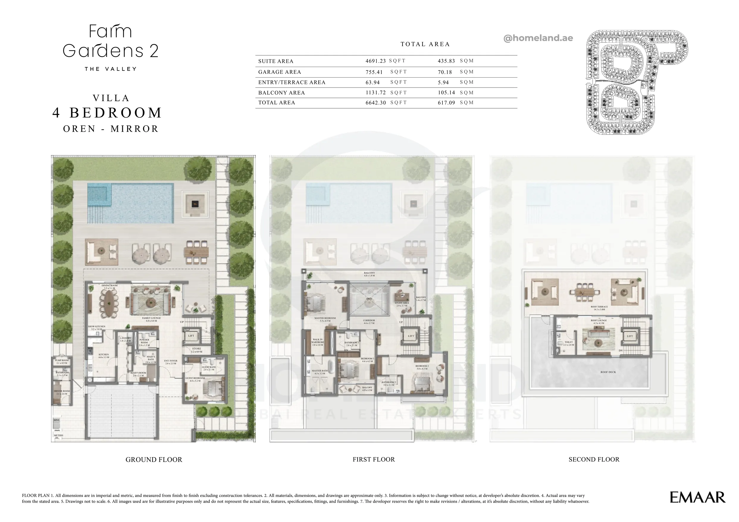 Farm Gardens 2, The Valley, Villa, 4 BR, Oren, Mirror, 6642 SQFT