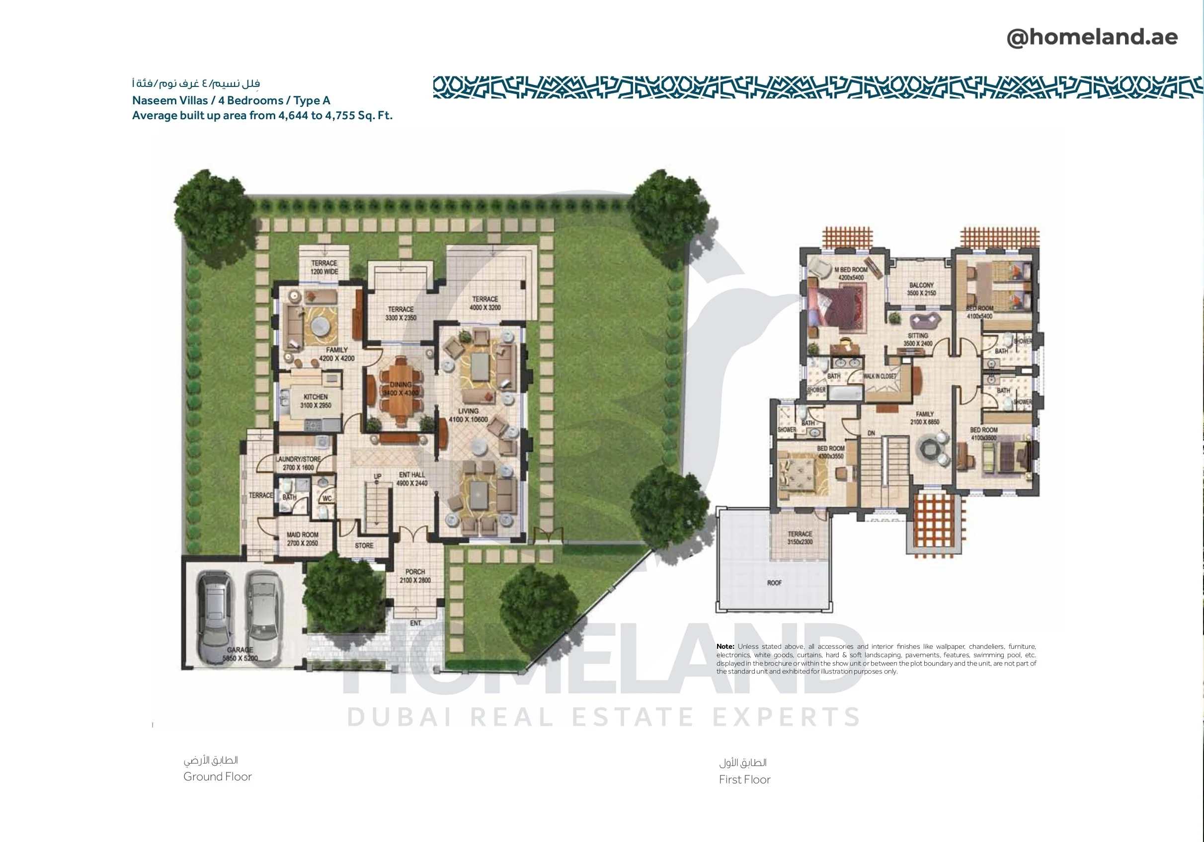 Naseem Villas, 4BR, Type A, BUA 4755 SQFT