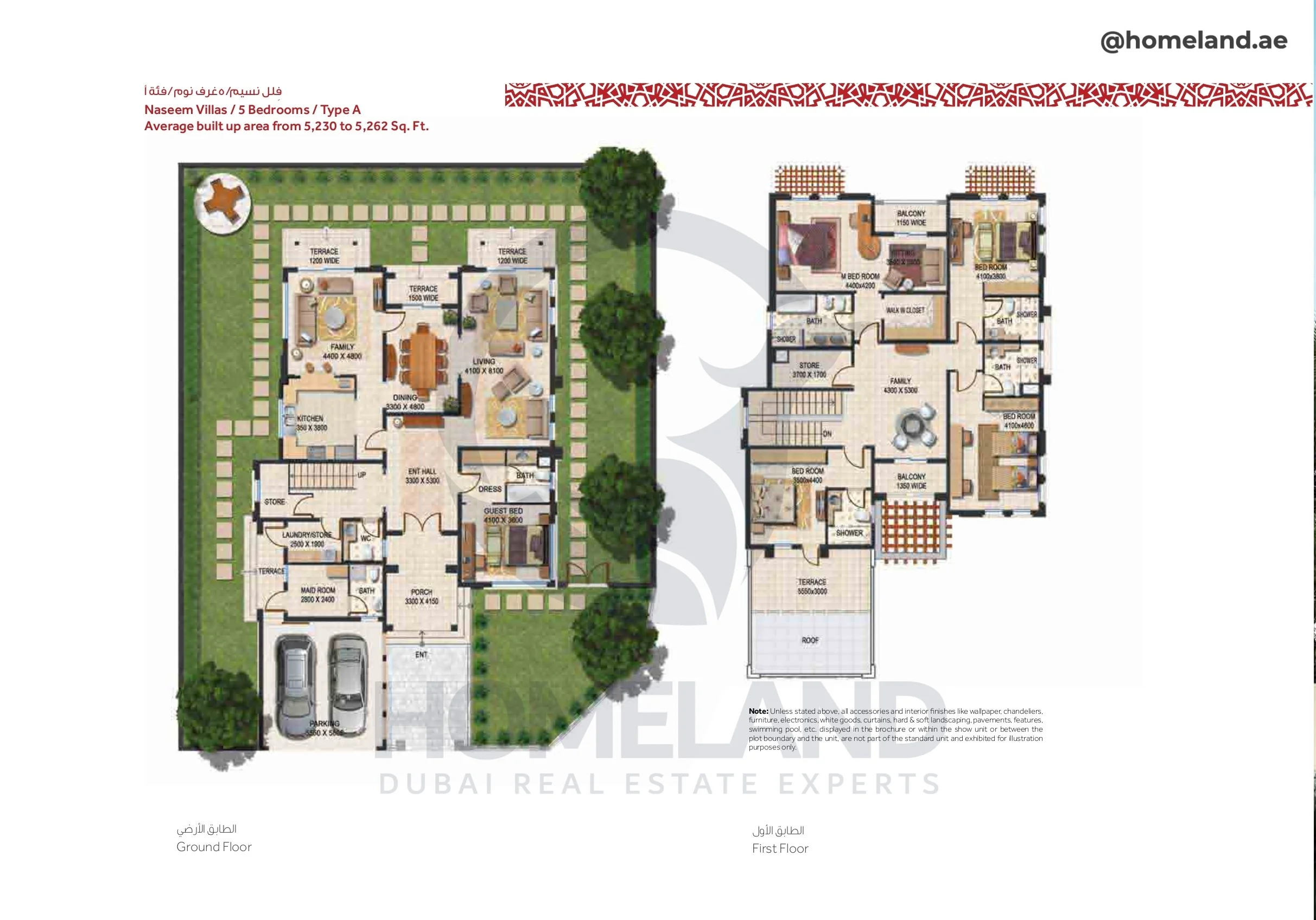 Naseem Villas, 5BR, Type A, BUA 5262 SQFT