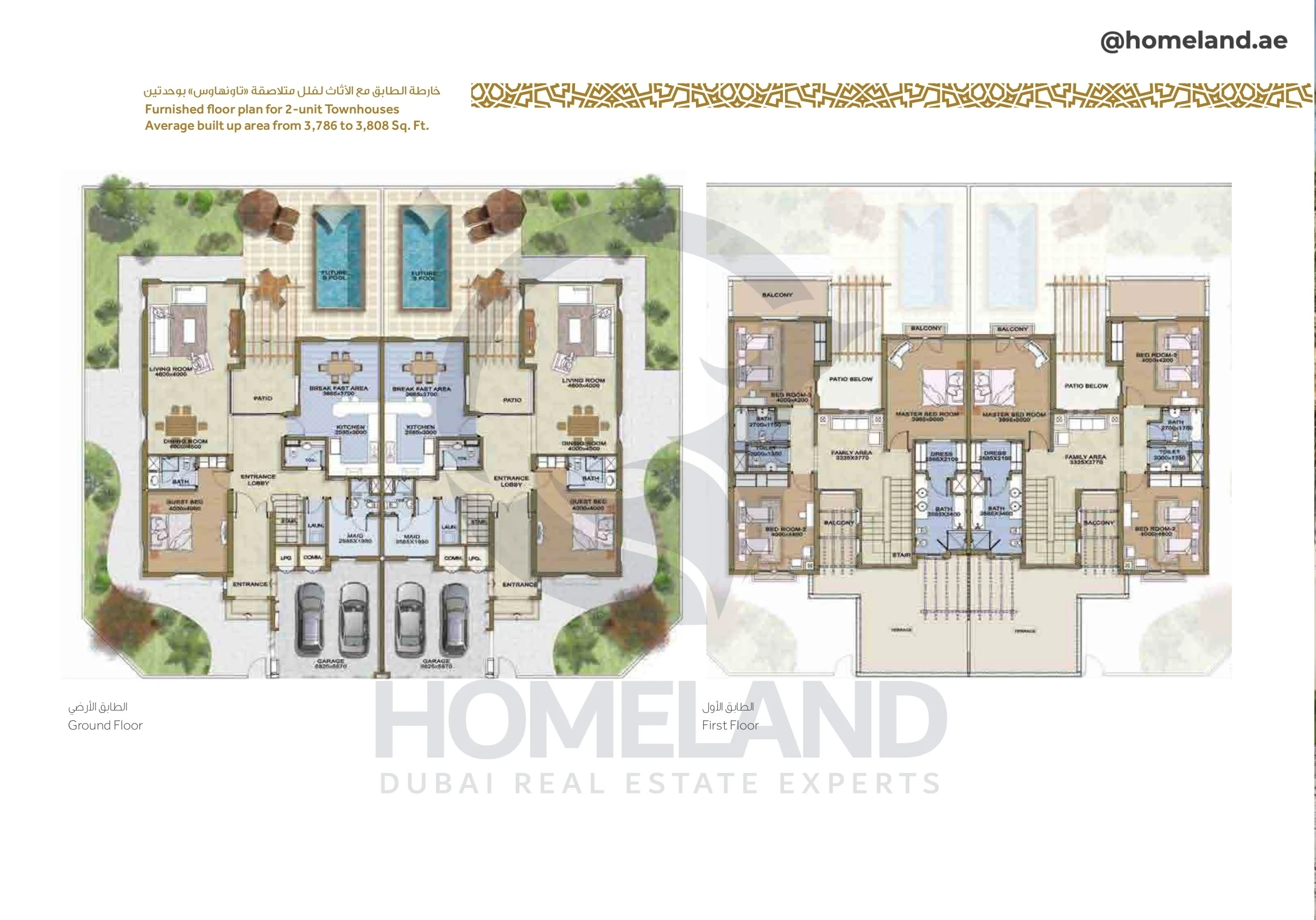 Naseem, Furnished, 2 Unit Townhouses, BUA 3808 SQFT