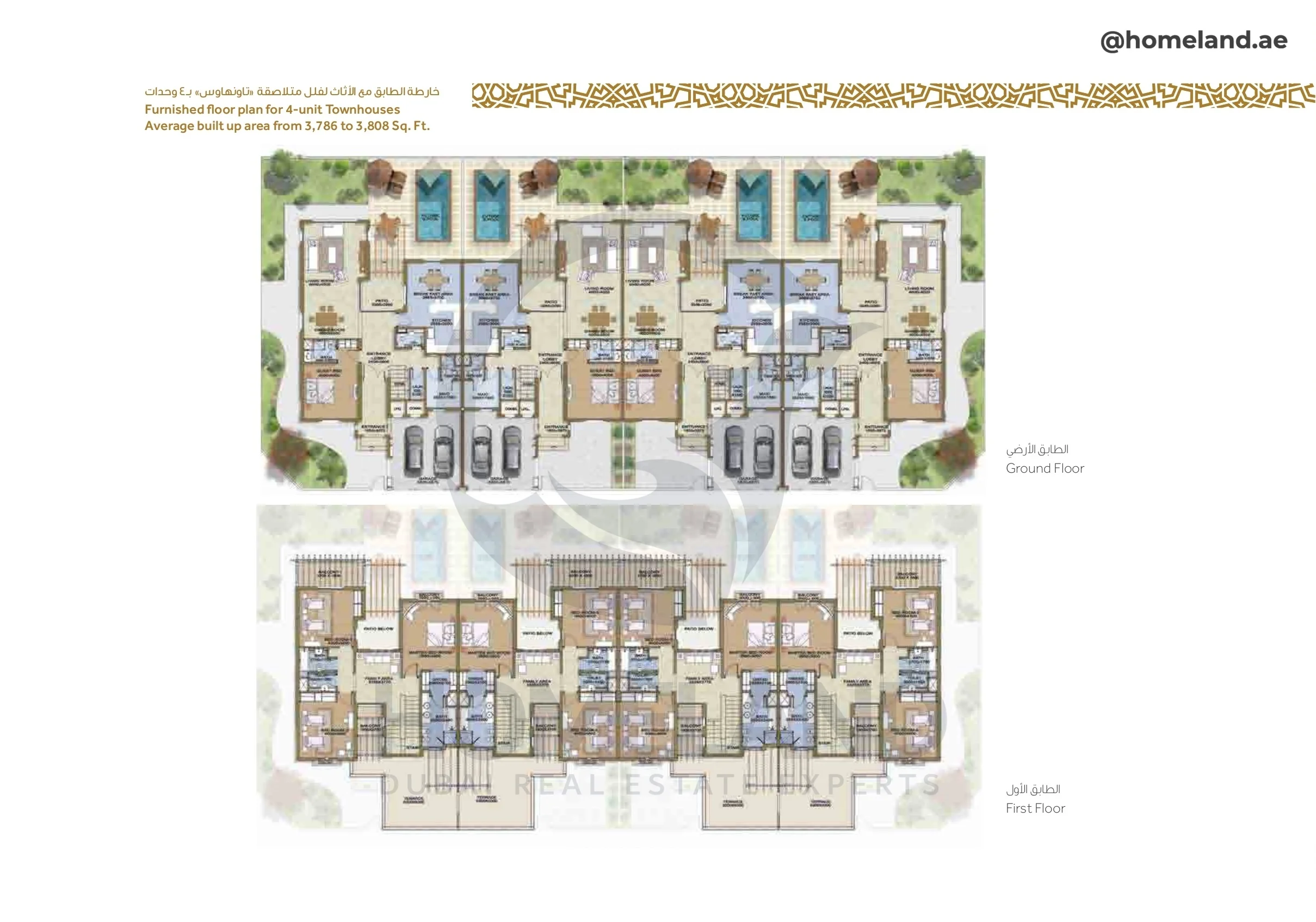Naseem, Furnished, 4 Unit Townhouses, BUA 3808 SQFT