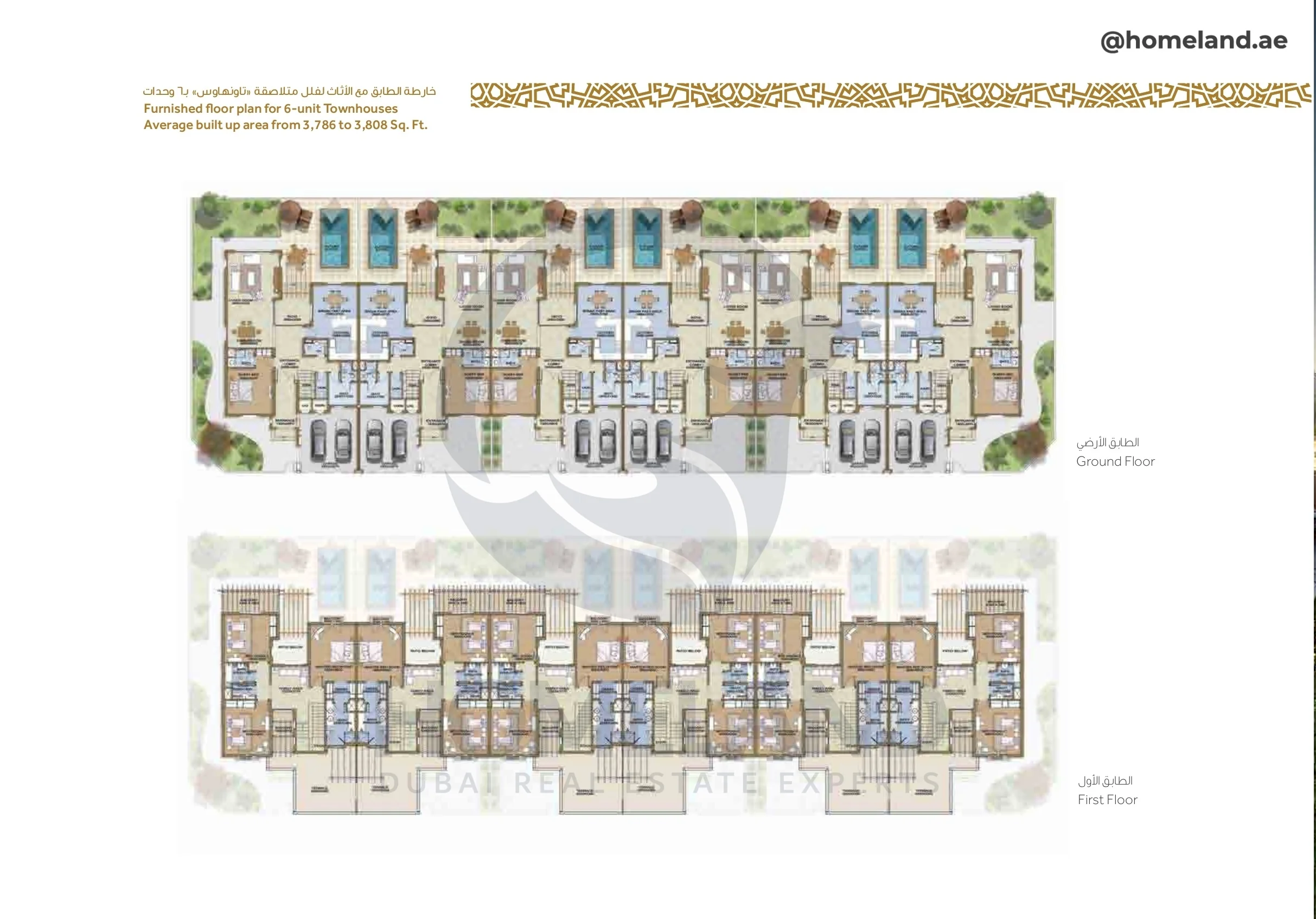 Naseem, Furnished, 6 Unit Townhouses, BUA 3808 SQFT