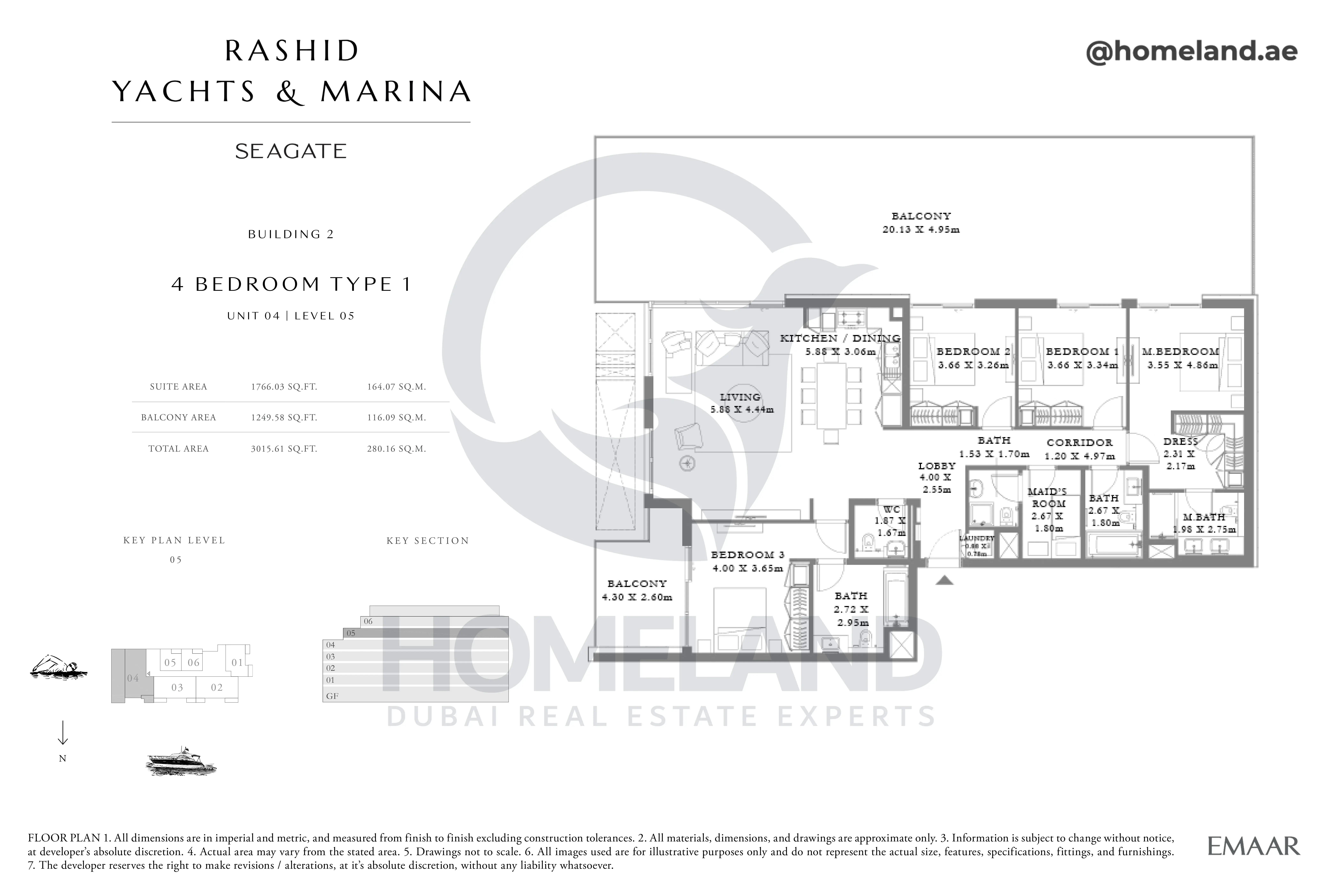 Seagate, Building 2, 4BR, Type 1, Unit 04, Level 05, 3015 SQFT