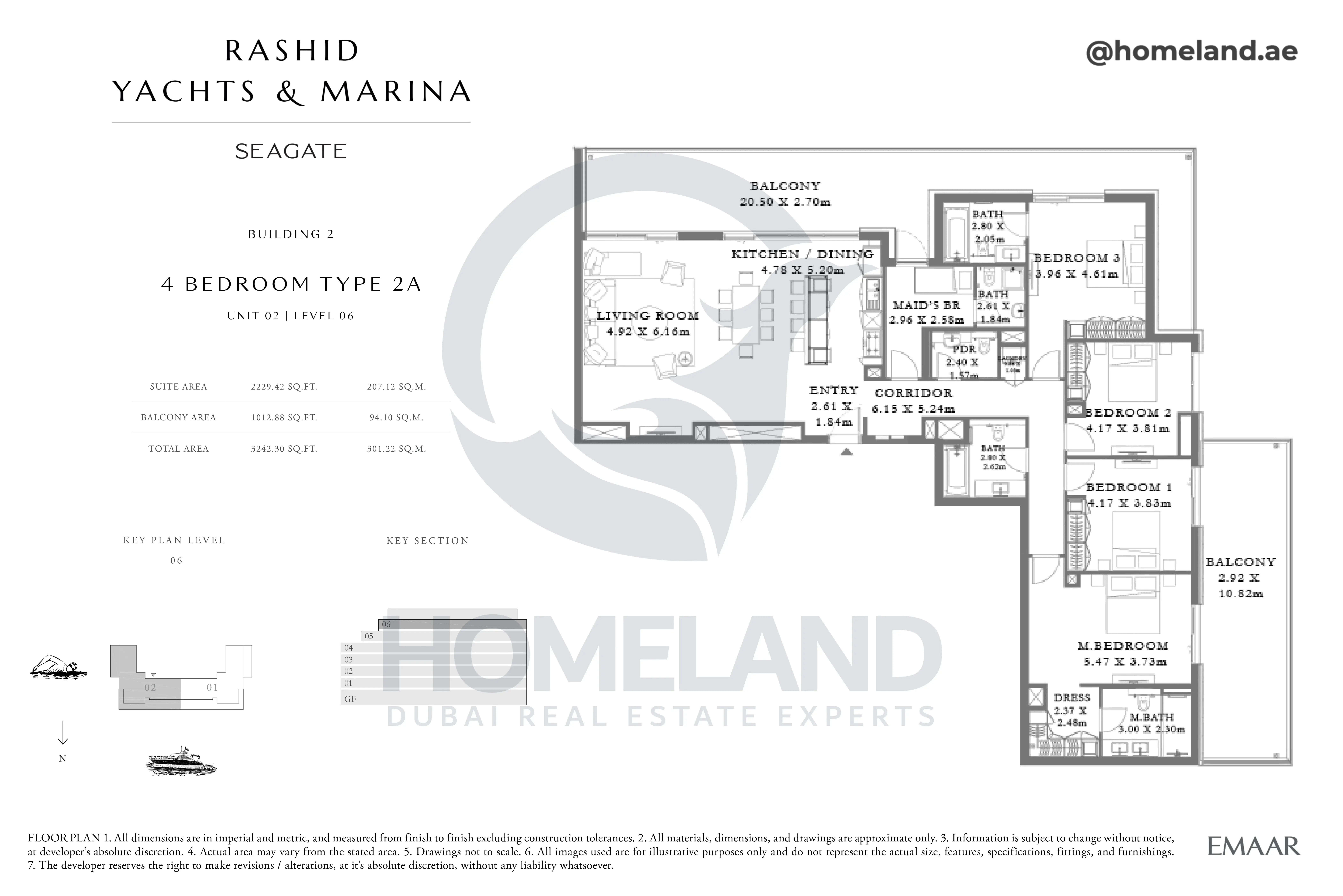 Seagate, Building 2, 4BR, Type 2A, Unit 02, Level 06, 3242 SQFT