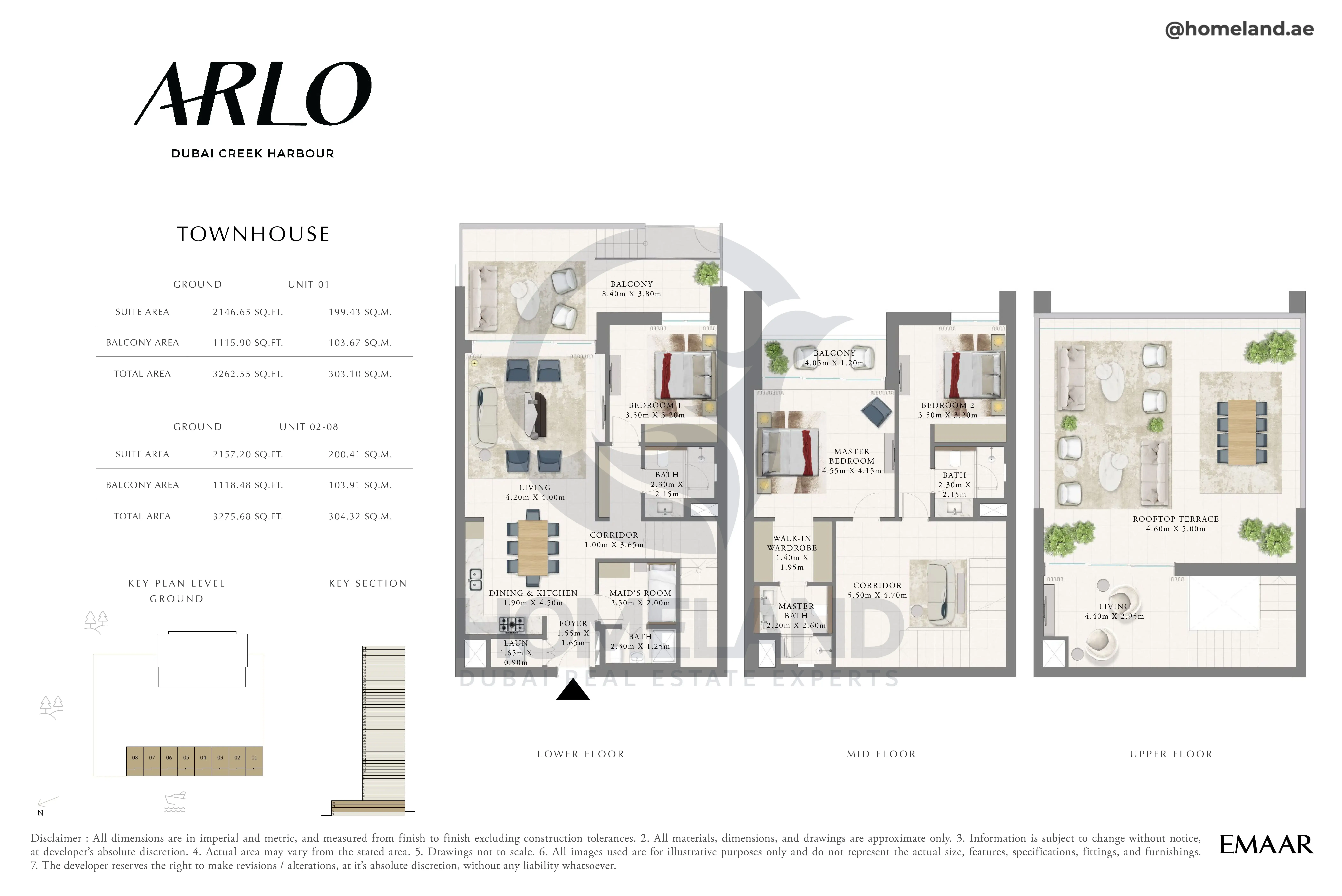 Arlo, Townhouse, Level Ground, Unit 01-02-08, 3275 SQFT