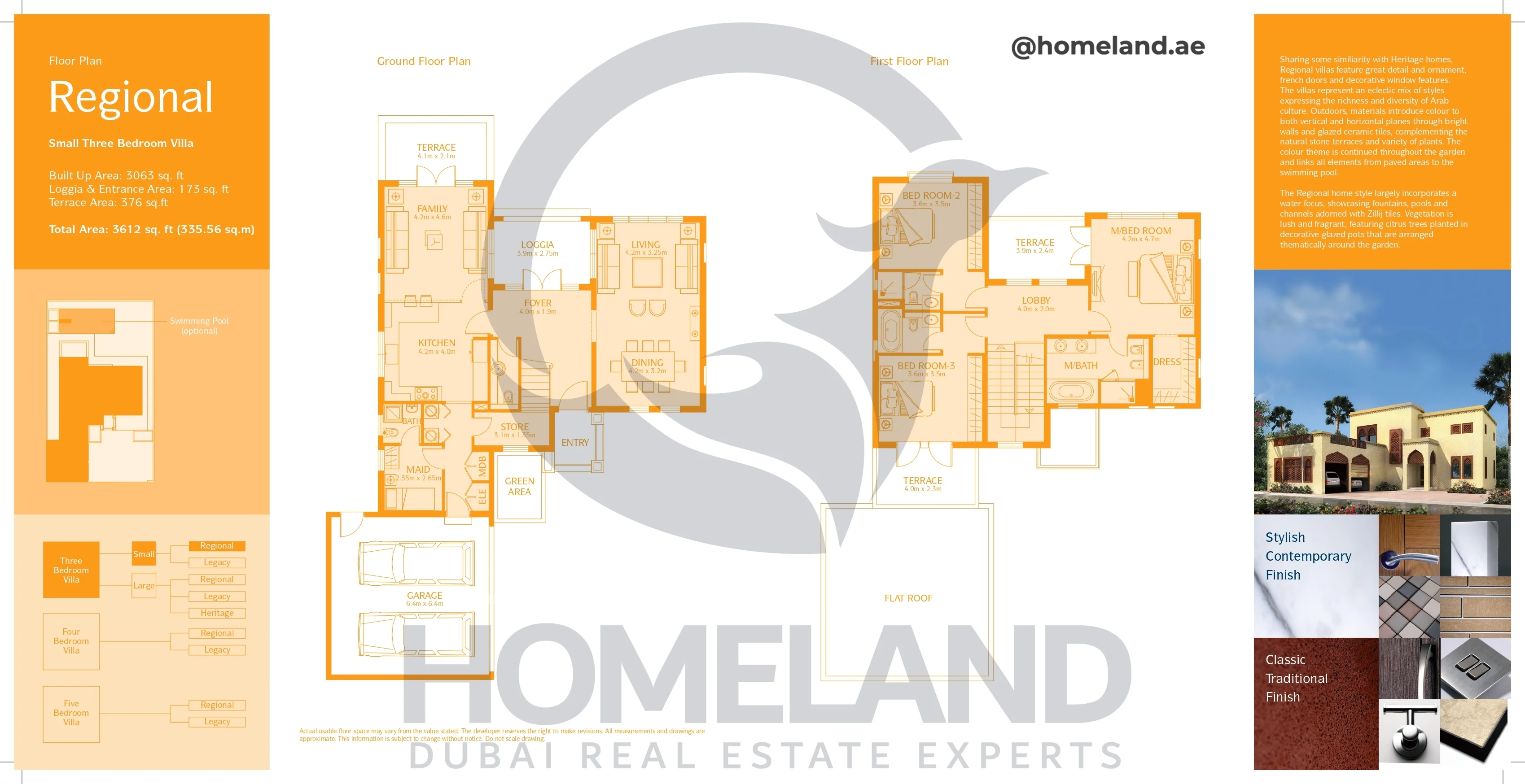 Regional, Villa, Small 3BR, Ground-First Floor, 3612 SQFT