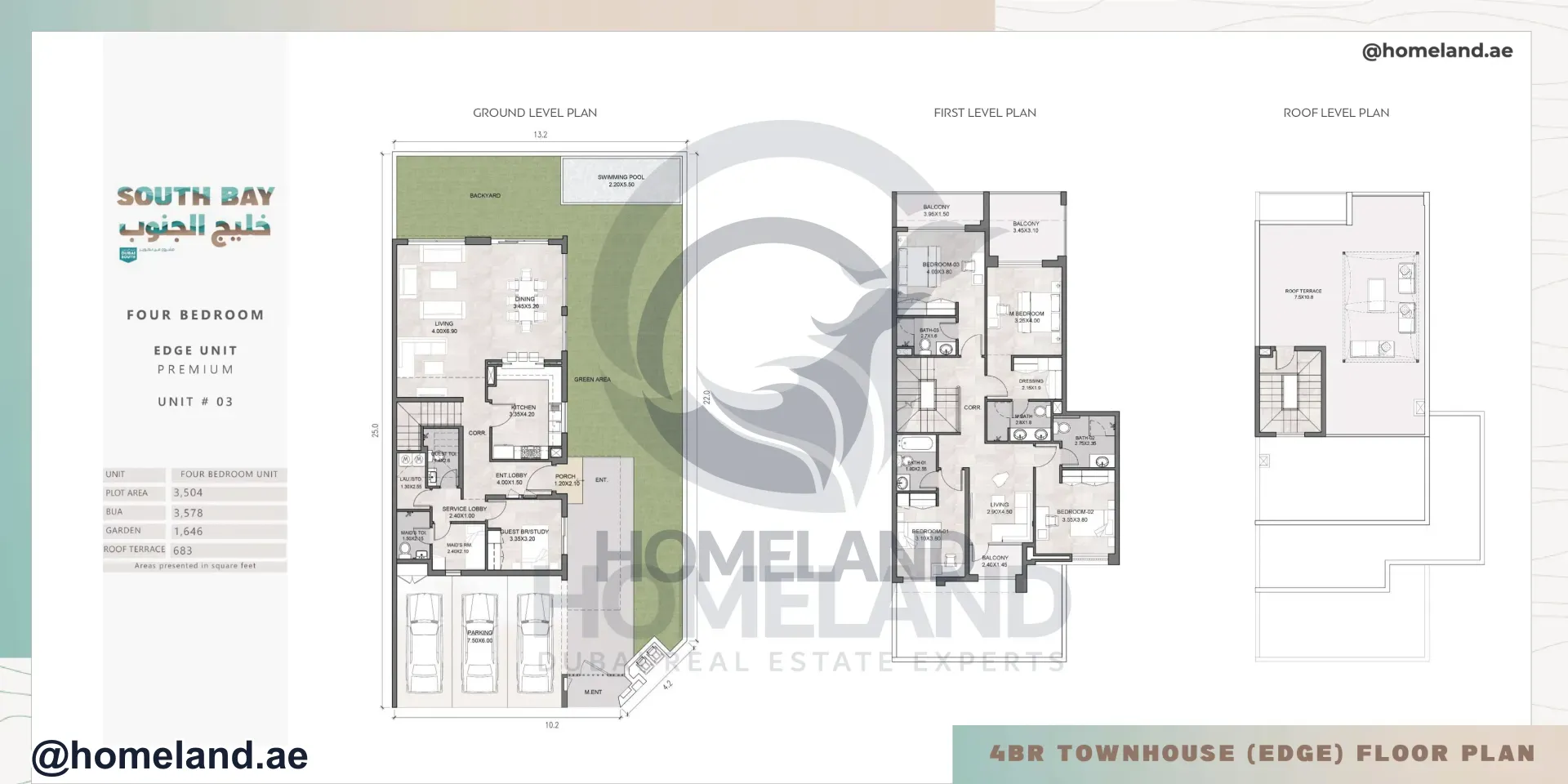 South Bay phase 4,Townhouse, 4BR (Edge), Unit 03, 3578 SQFT