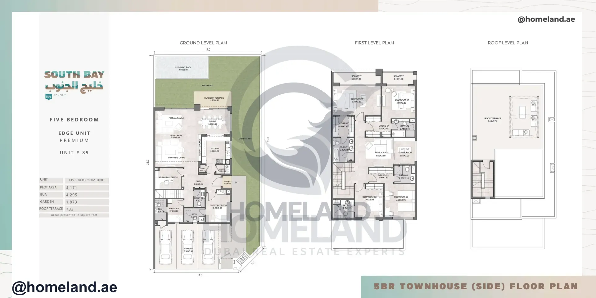 South Bay phase 4,Townhouse, 5BR (Side), Unit 89, 4295 SQFT