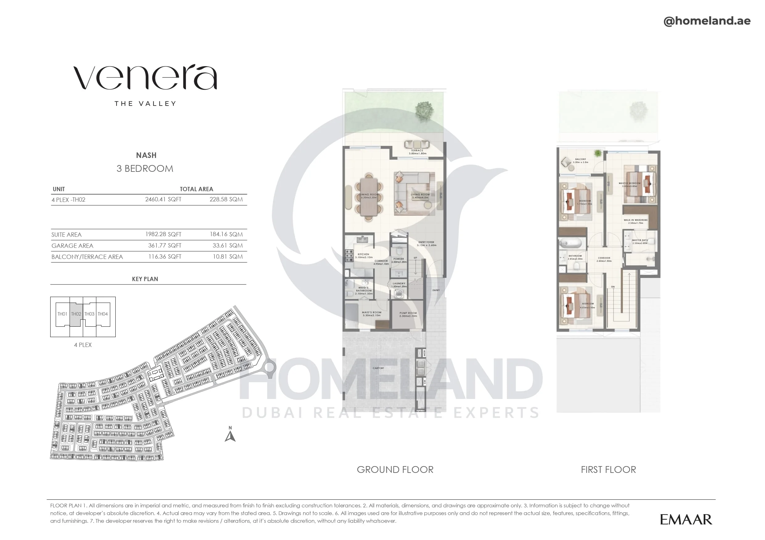 Venera, Nash, 3BR, Unit 4 Plex-TH02, 2460 SQFT