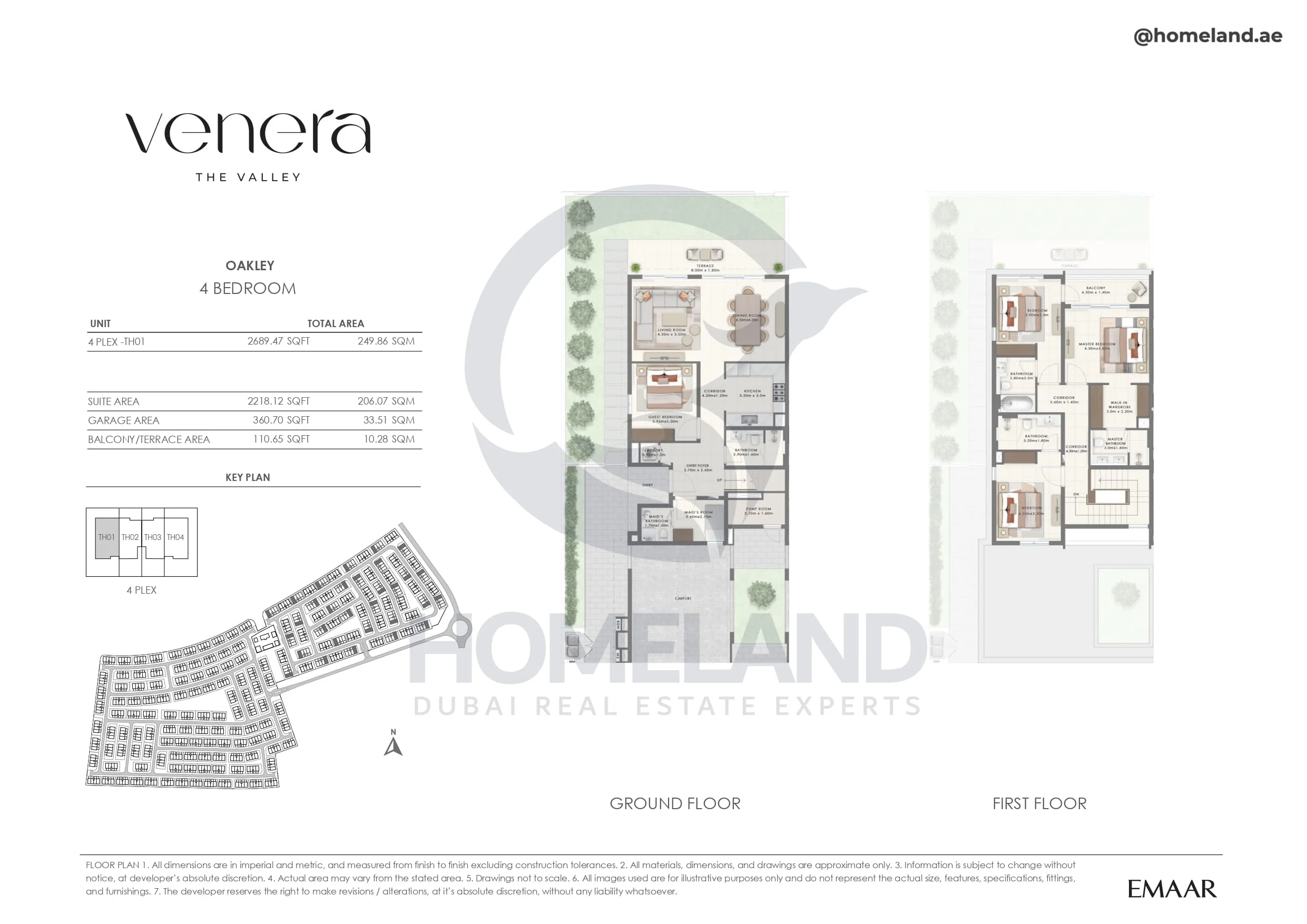 Venera, Oakley, 4BR, Unit 4 Plex-TH01, 2689 SQFT