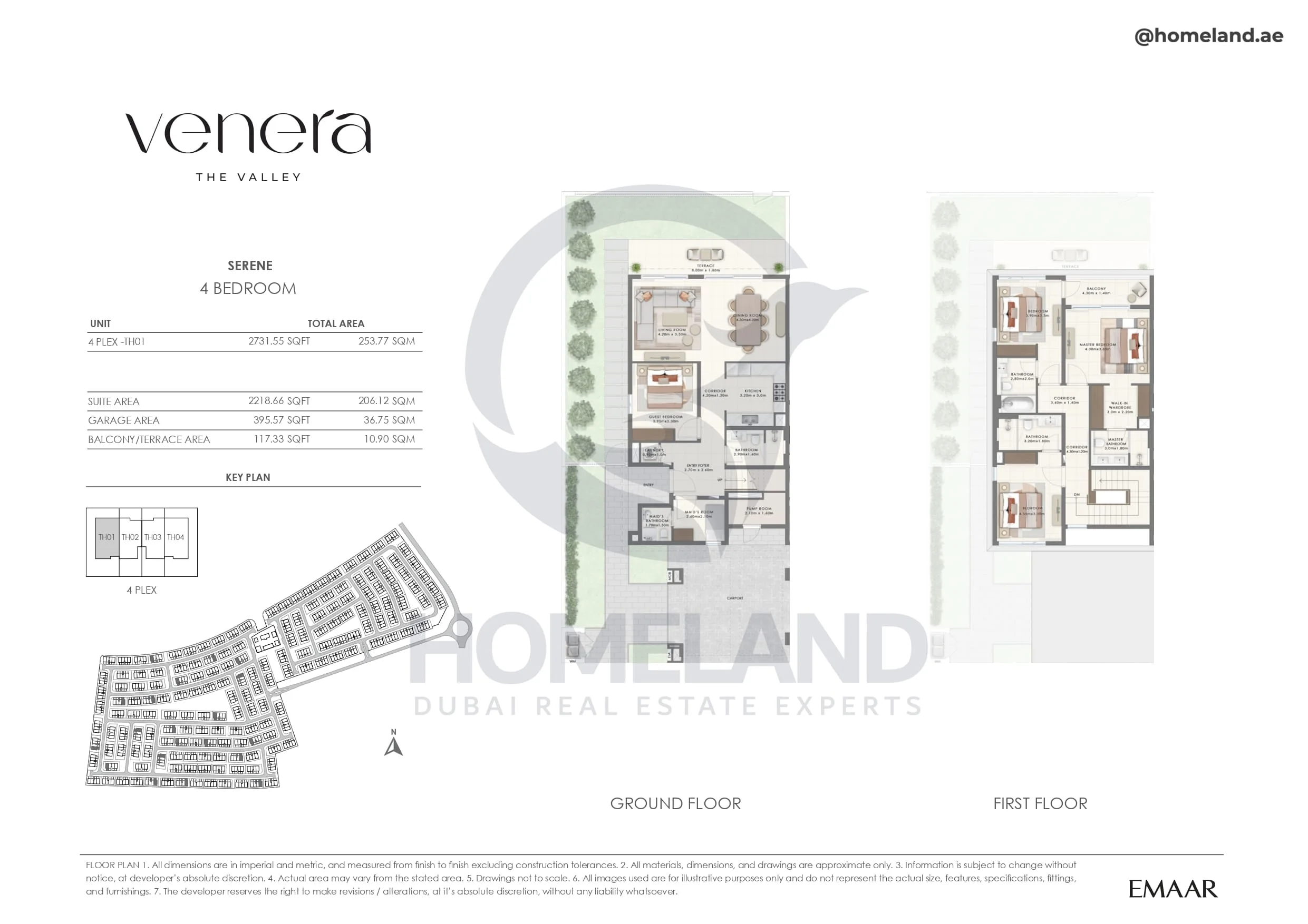 Venera, Serene, 4BR, Unit 4 Plex-TH01, 2731 SQFT