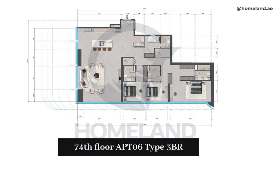 Tiger Sky, 3BR, Level 74, Unit 06