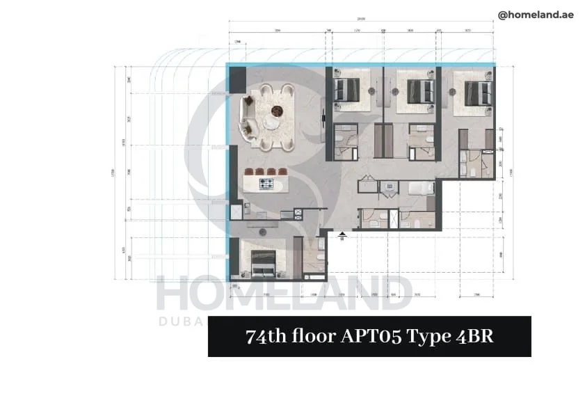 Tiger Sky, 4BR, Level 74, Unit 05