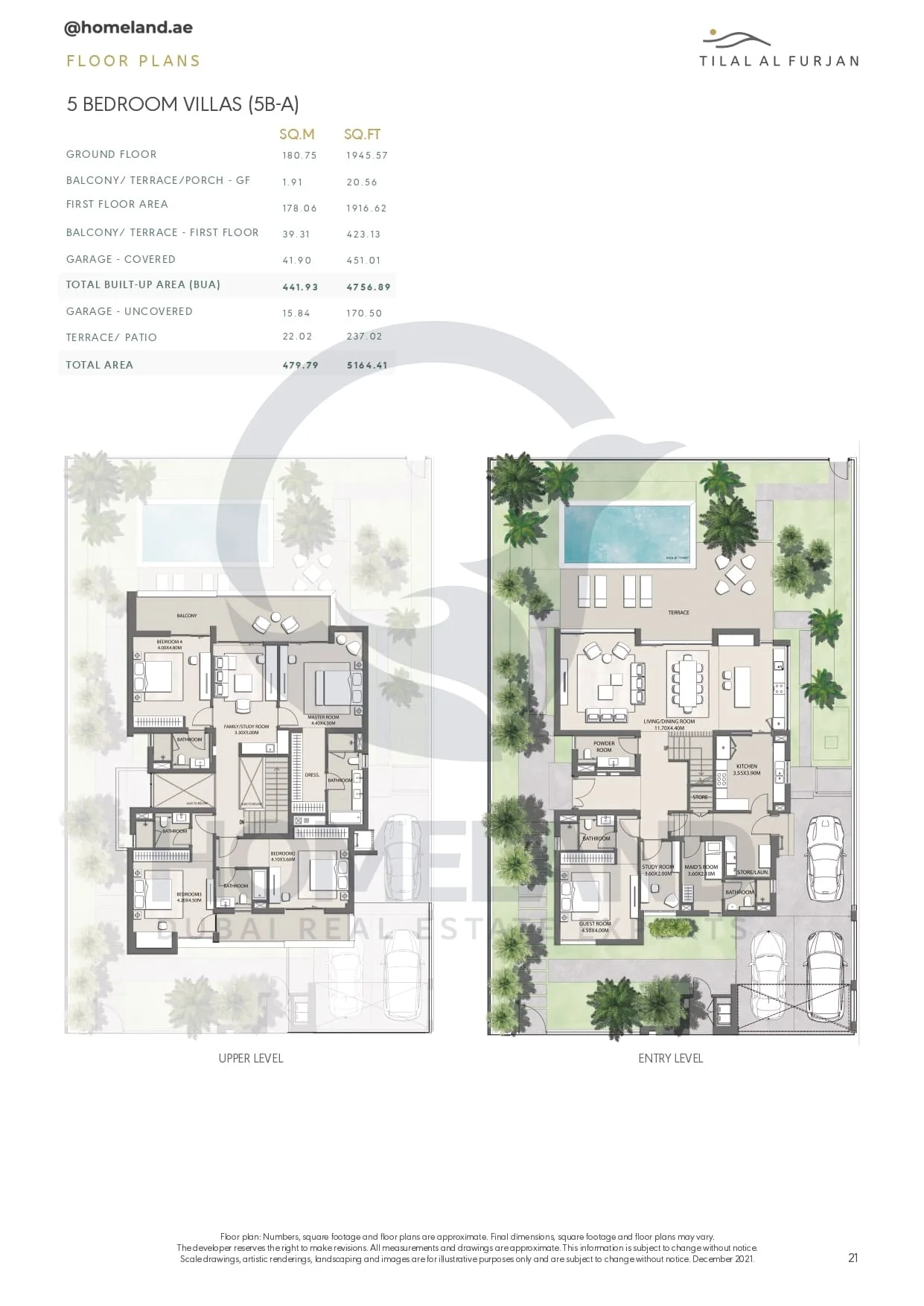Tilal Al Furjan, 5BR Villa (5B-A), 5164 SQFT