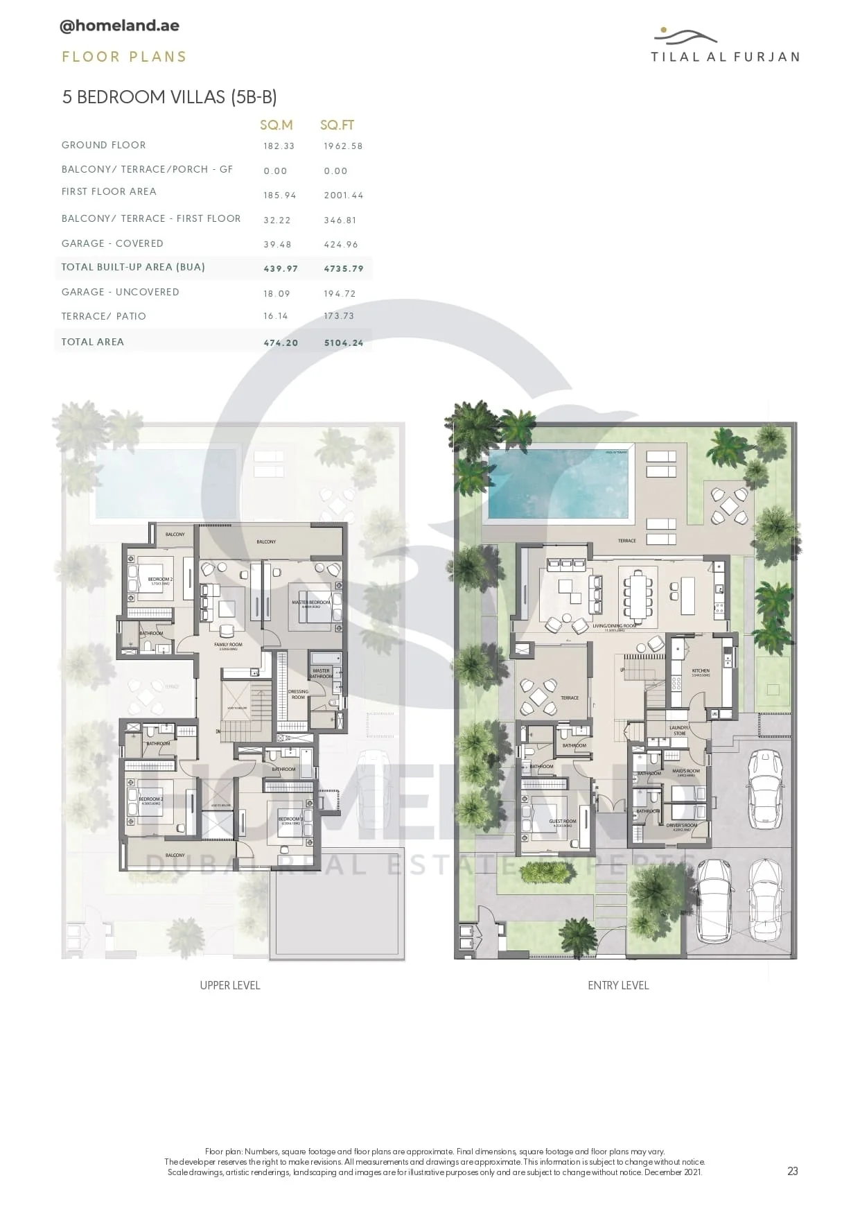 Tilal Al Furjan, 5BR Villa (5B-B), 5104 SQFT