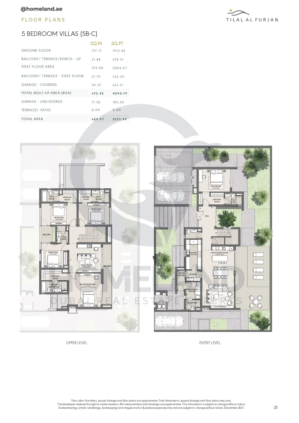 Tilal Al Furjan, 5BR Villa (5B-C), 5273 SQFT