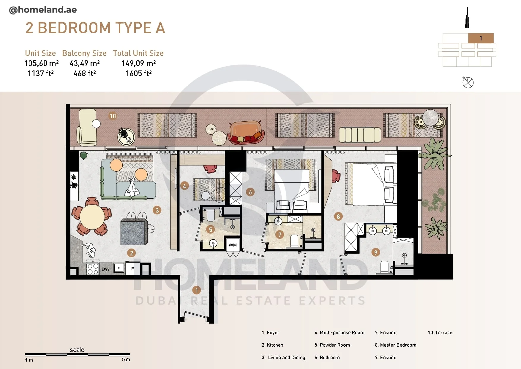 25H Heimat, 2BR, Type A, 1605 SQFT