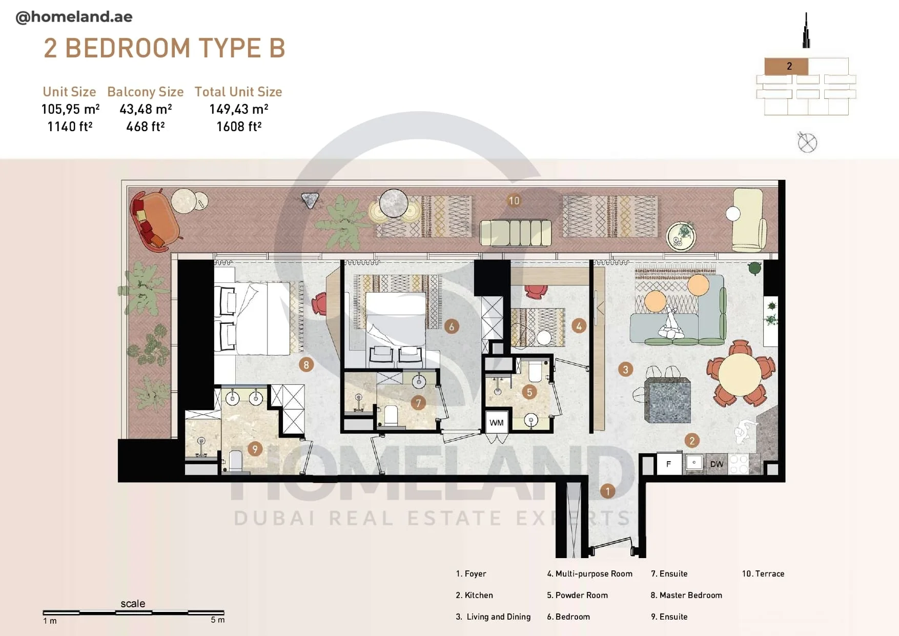 25H Heimat, 2BR, Type B, 1608 SQFT