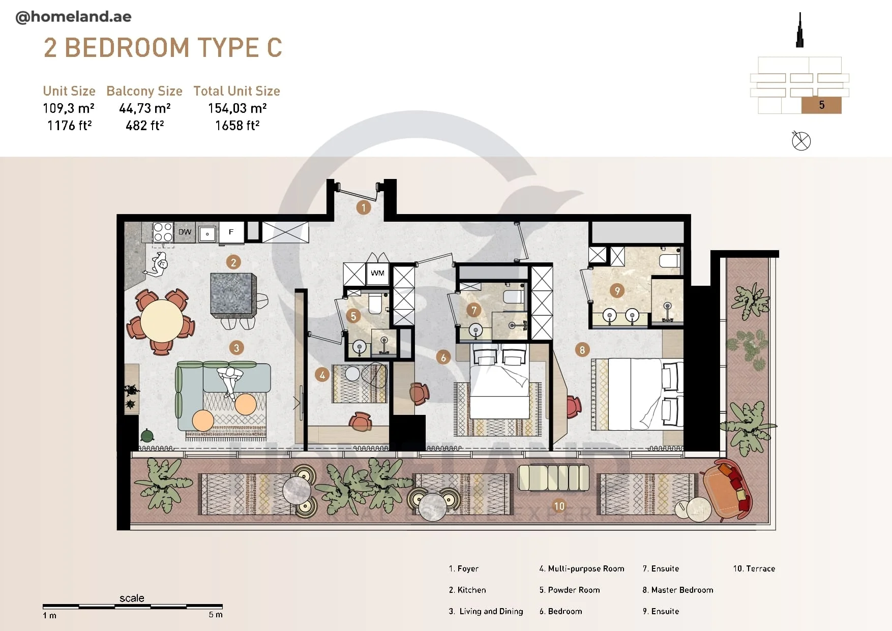 25H Heimat, 2BR, Type C, 1658 SQFT