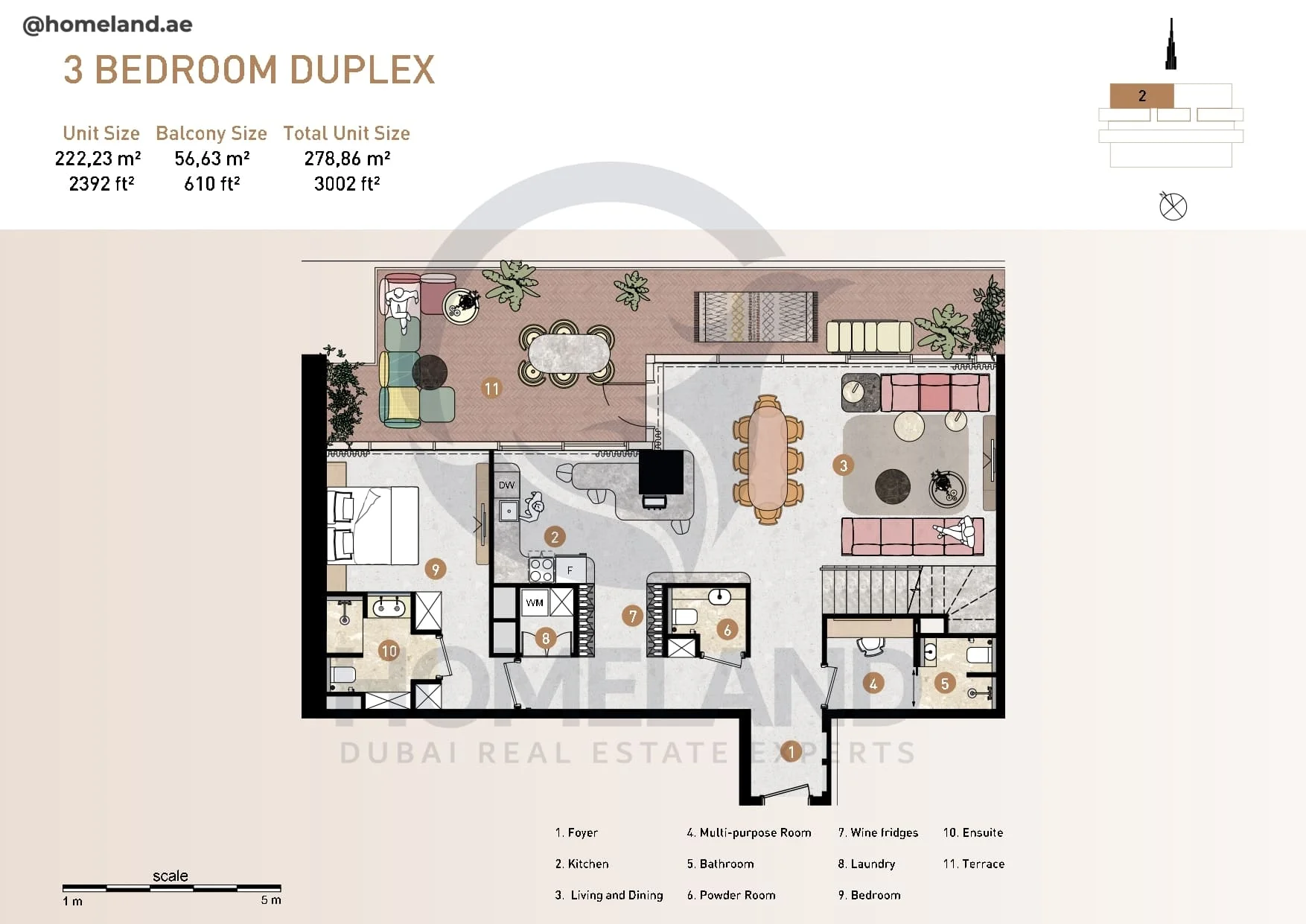 25H Heimat, 3BR Duplex, 3002 SQFT