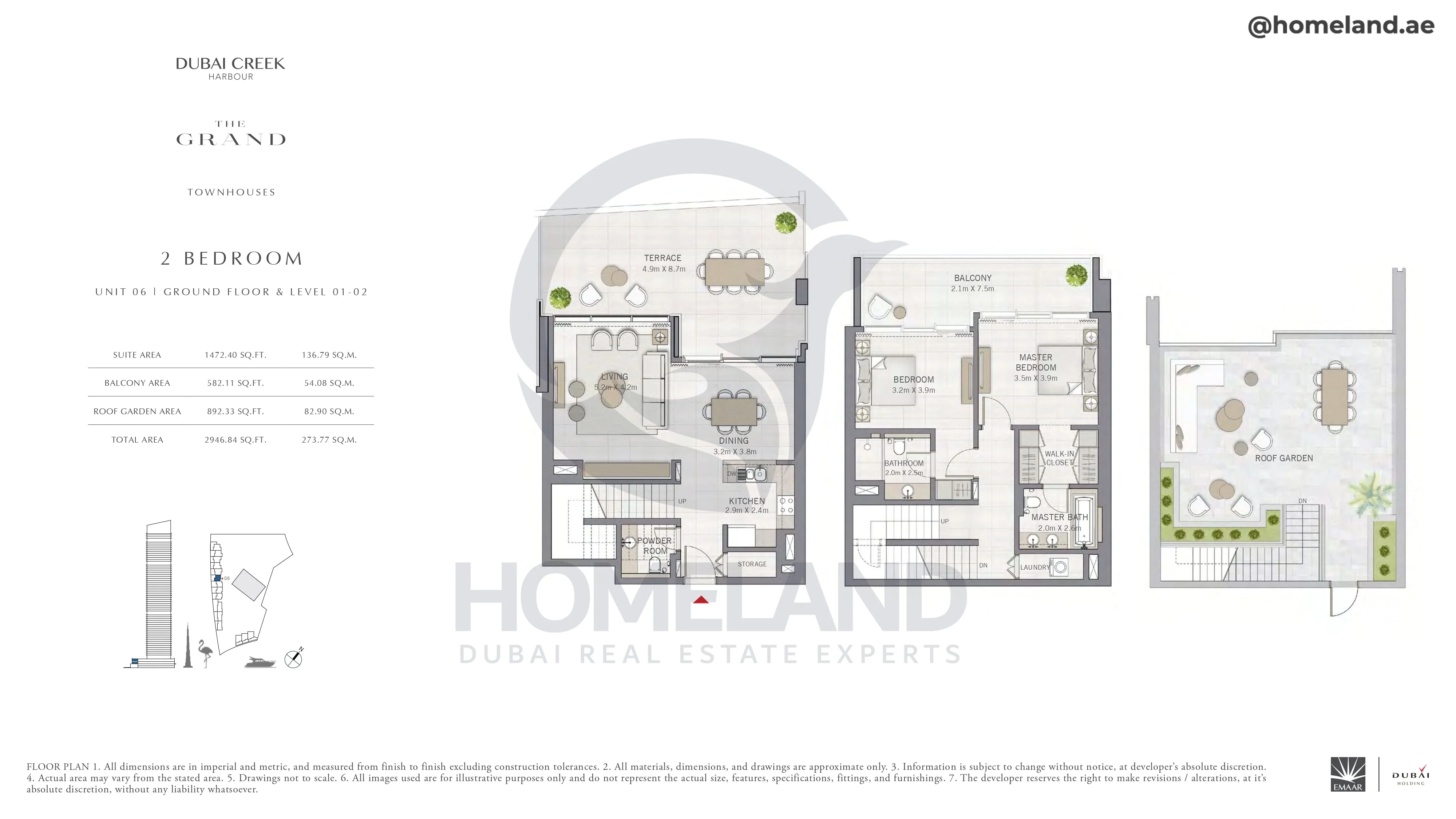The Grand, Townhouse, 2BR, Unit 06, Level G-1-2, 2946 SQFT