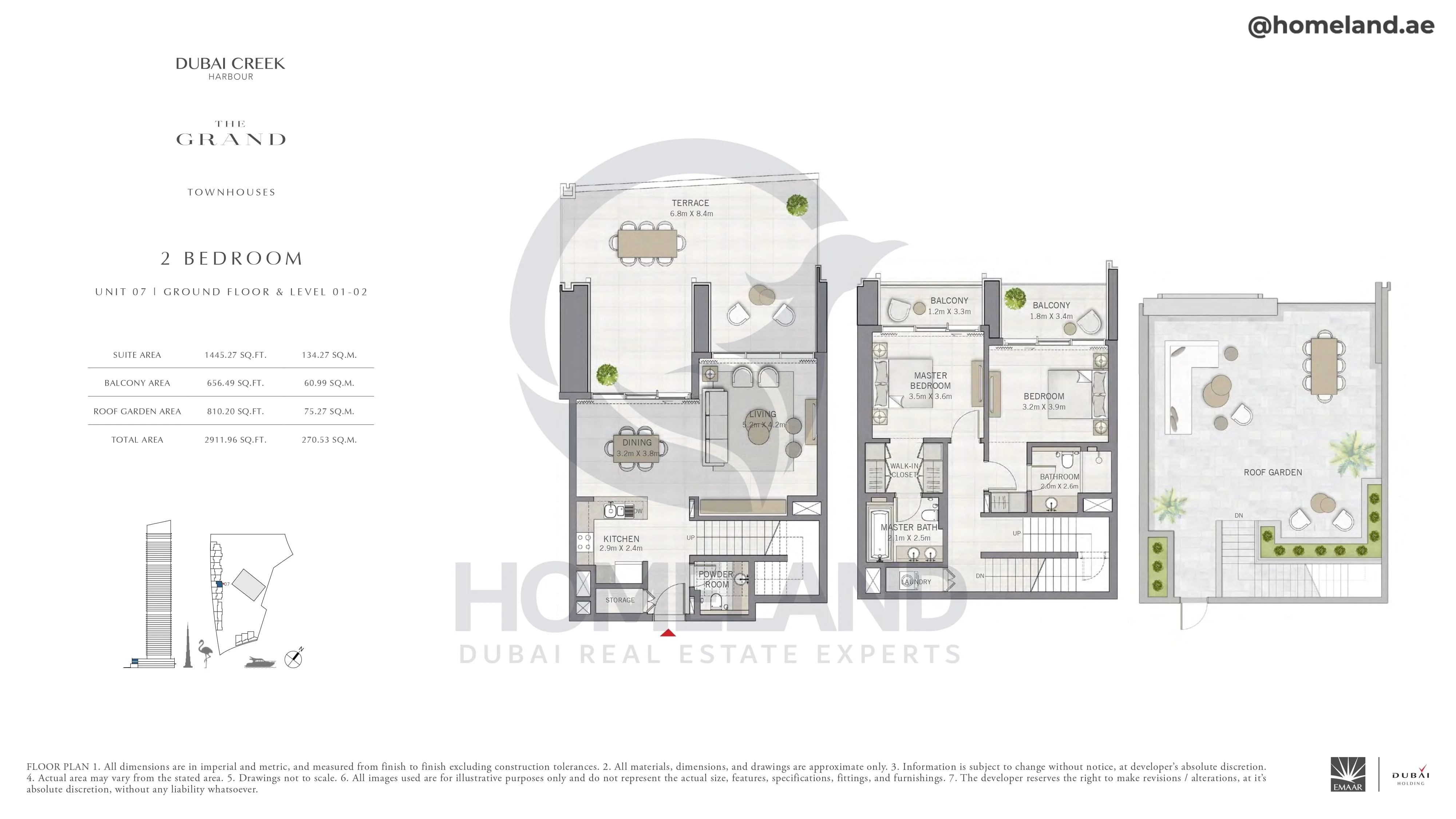 The Grand, Townhouse, 2BR, Unit 07, Level G-1-2, 2911 SQFT
