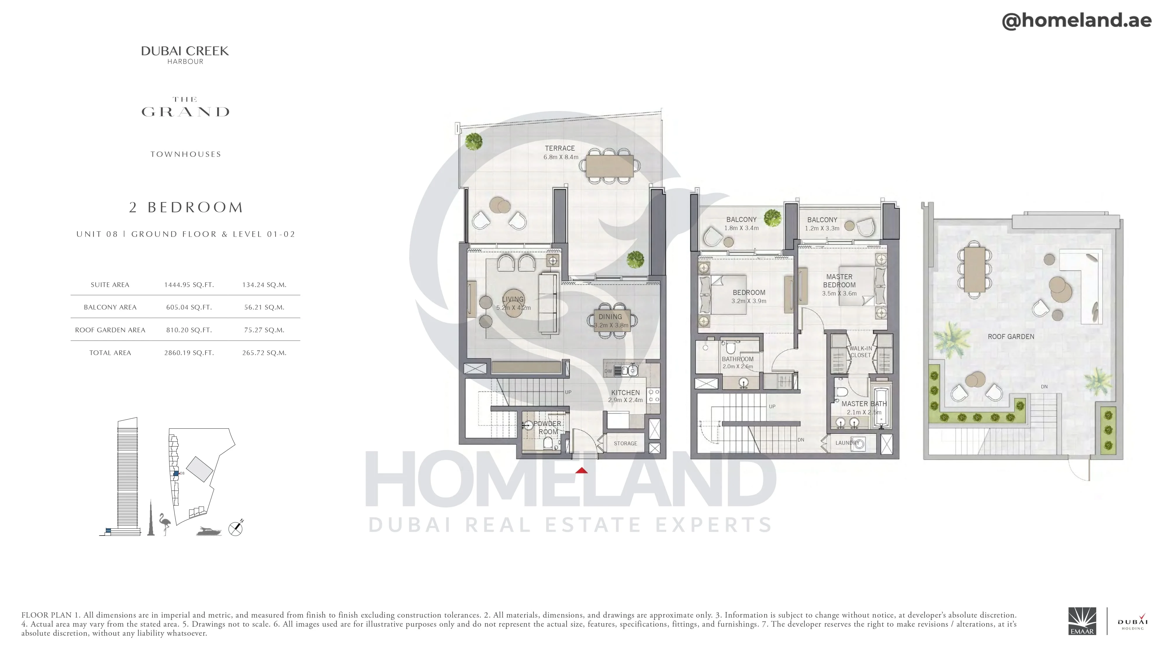 The Grand, Townhouse, 2BR, Unit 08, Level G-1-2, 2860 SQFT