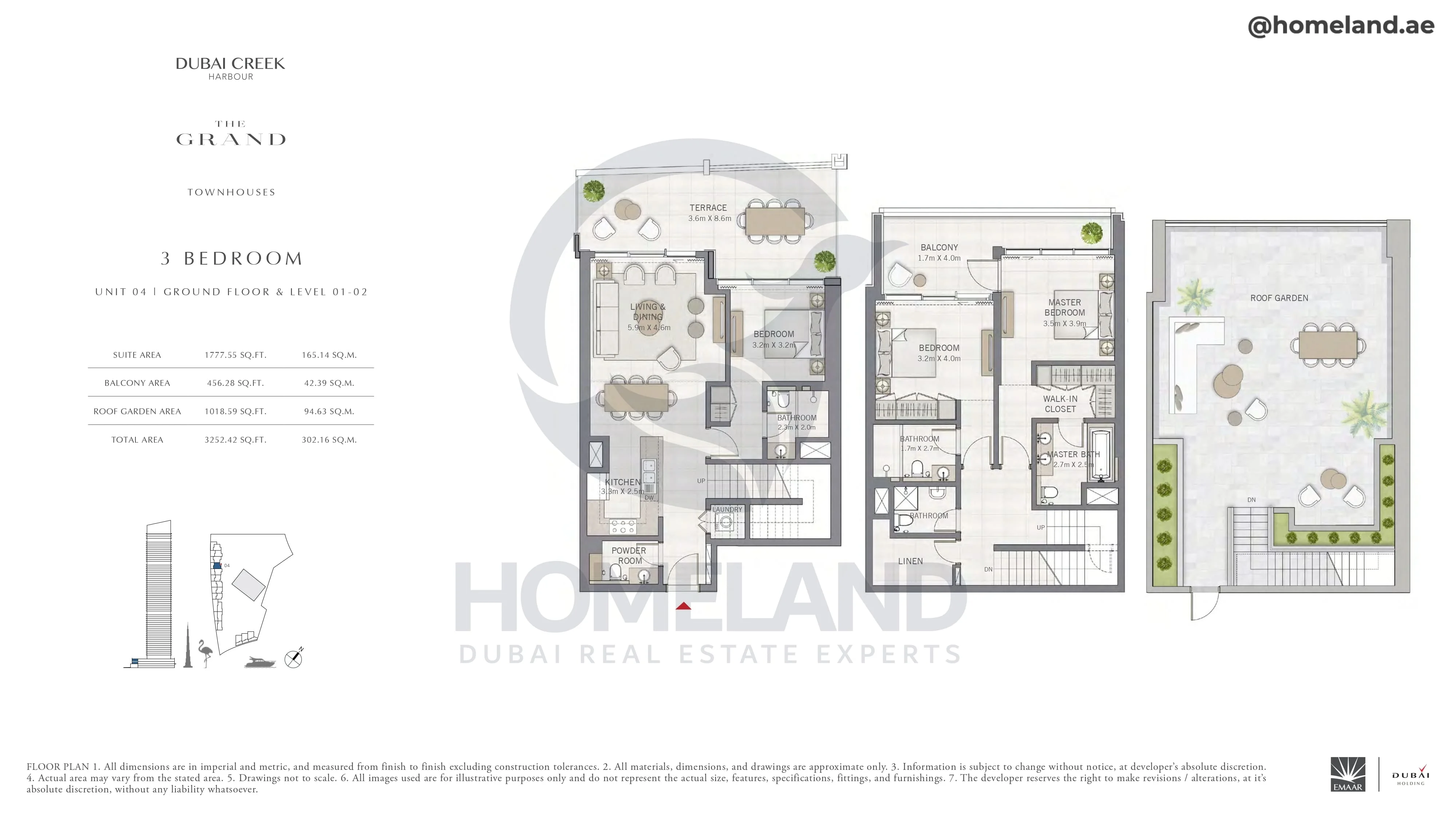 The Grand, Townhouse, 3BR, Unit 04, Level G-1-2, 3252 SQFT
